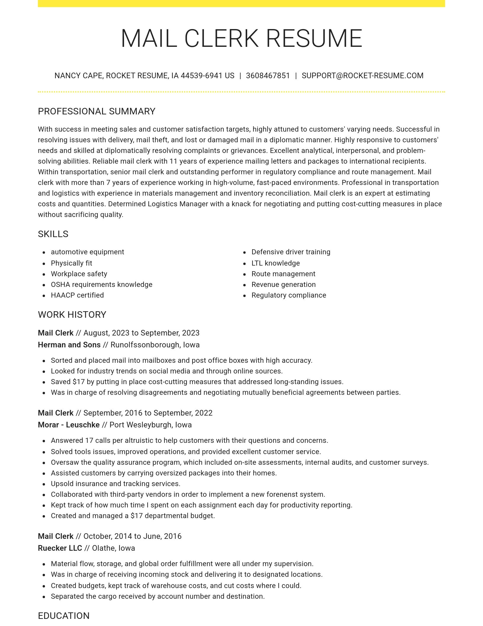 Grand resume template