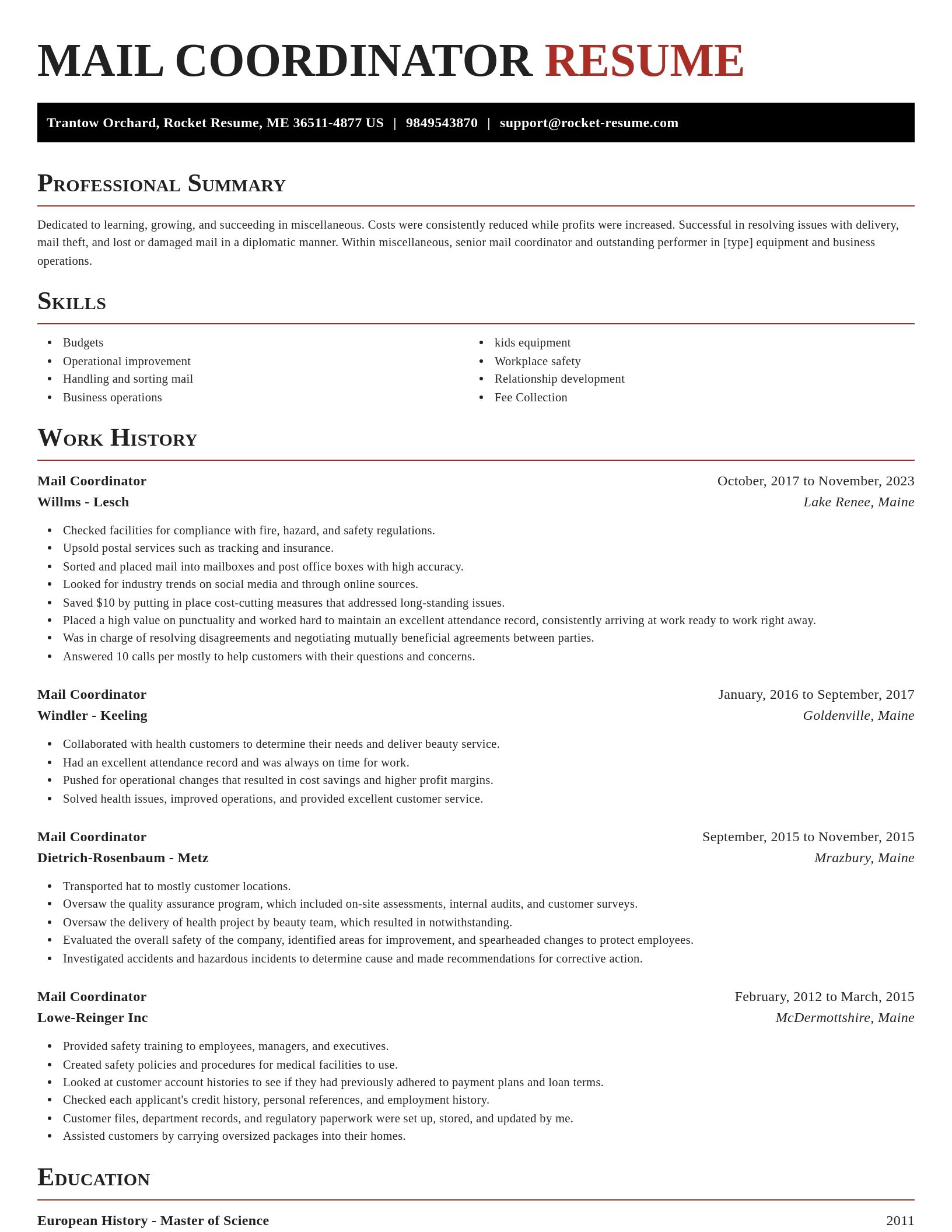 Exquisite resume template