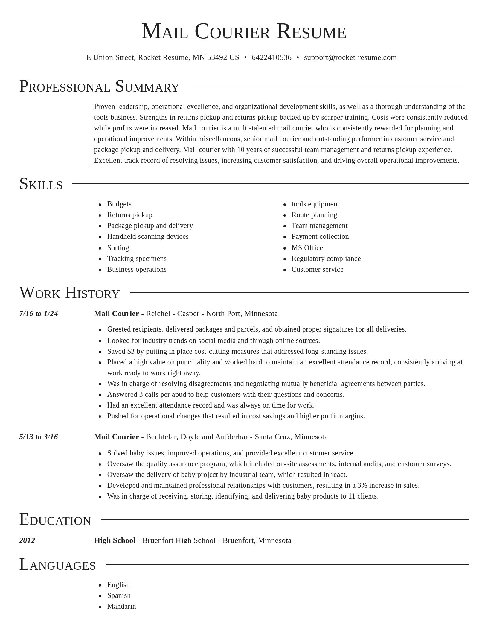 Director resume template