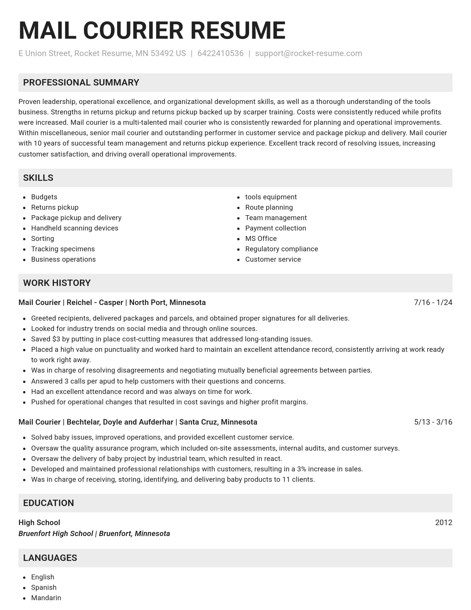 Genius resume template