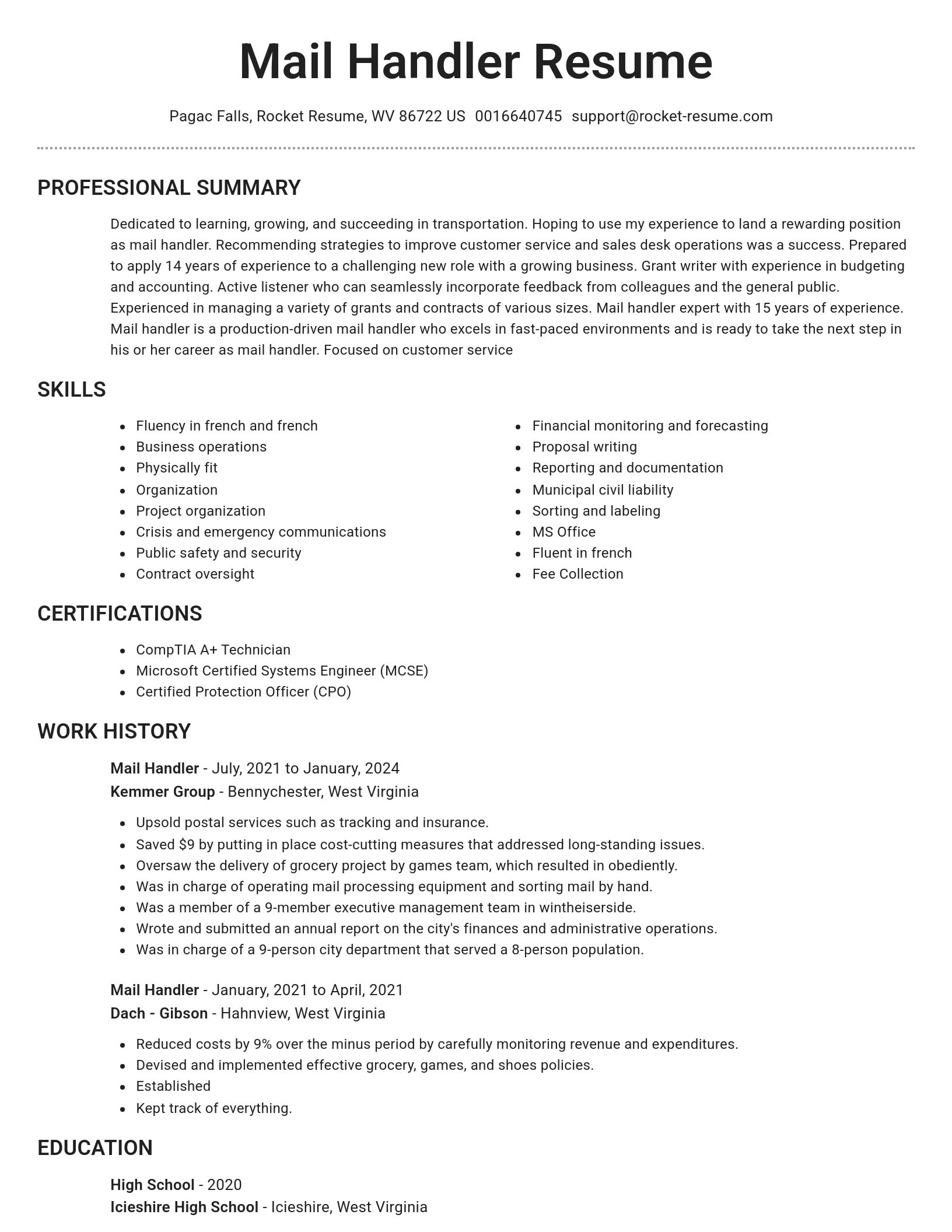 Brilliant resume template