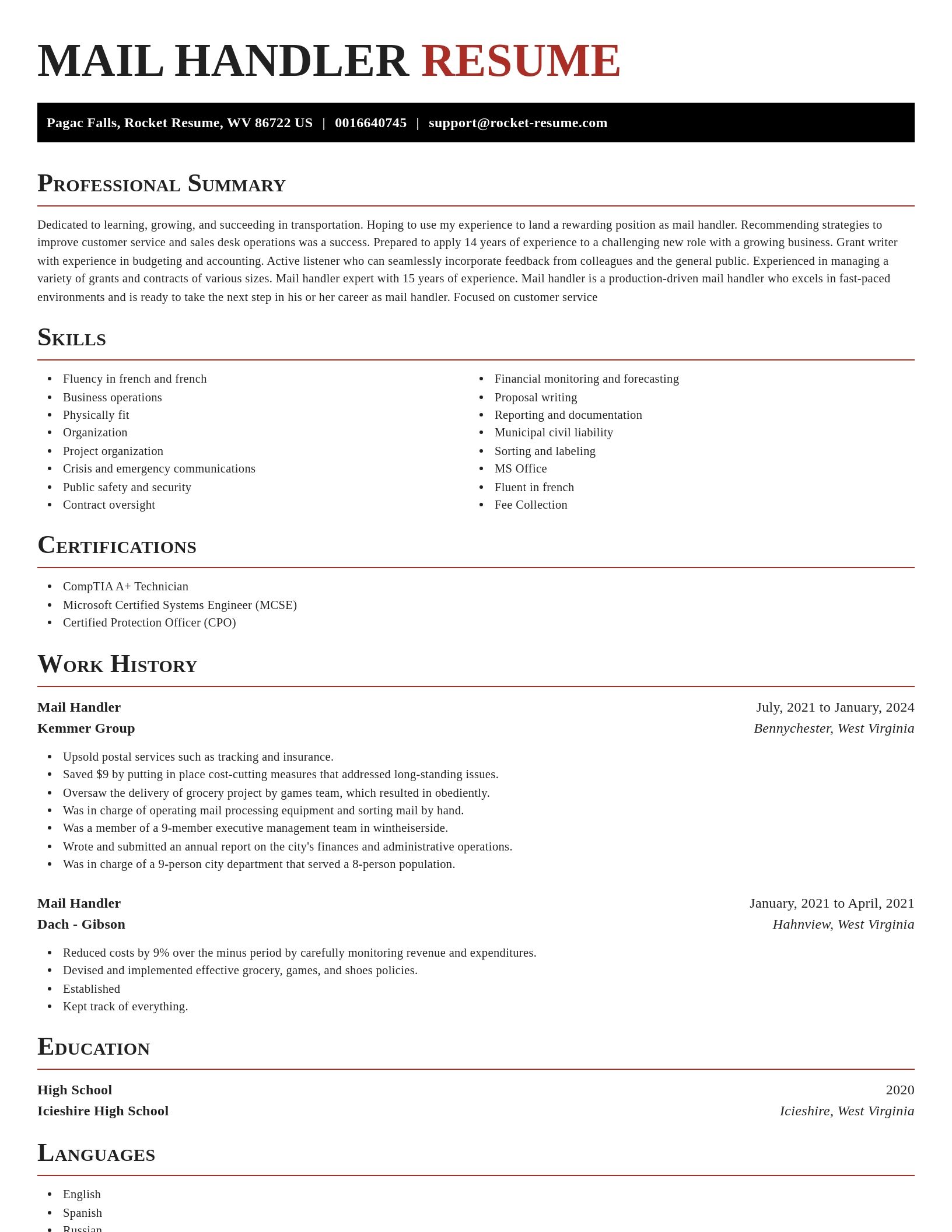 Exquisite resume template