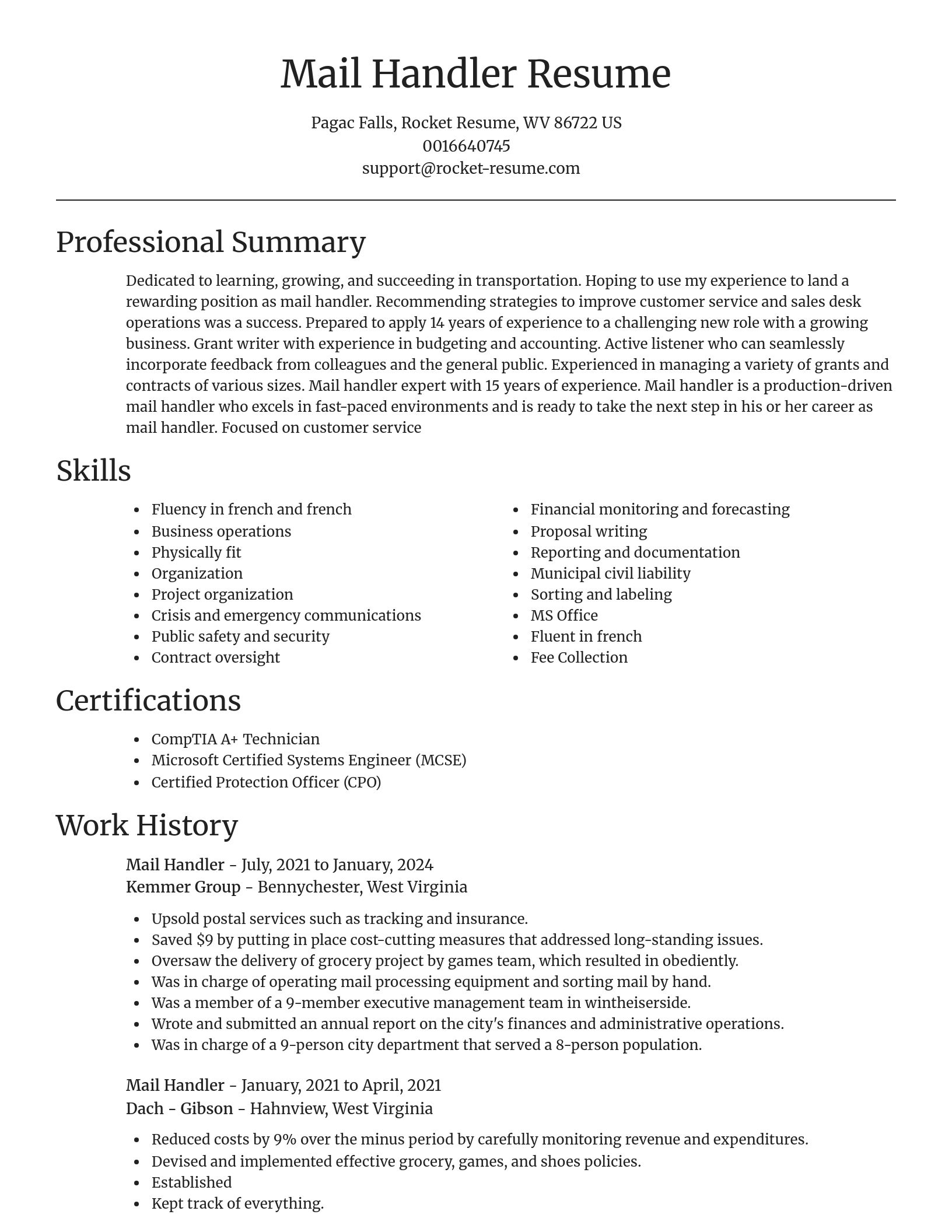 Focal Point resume template