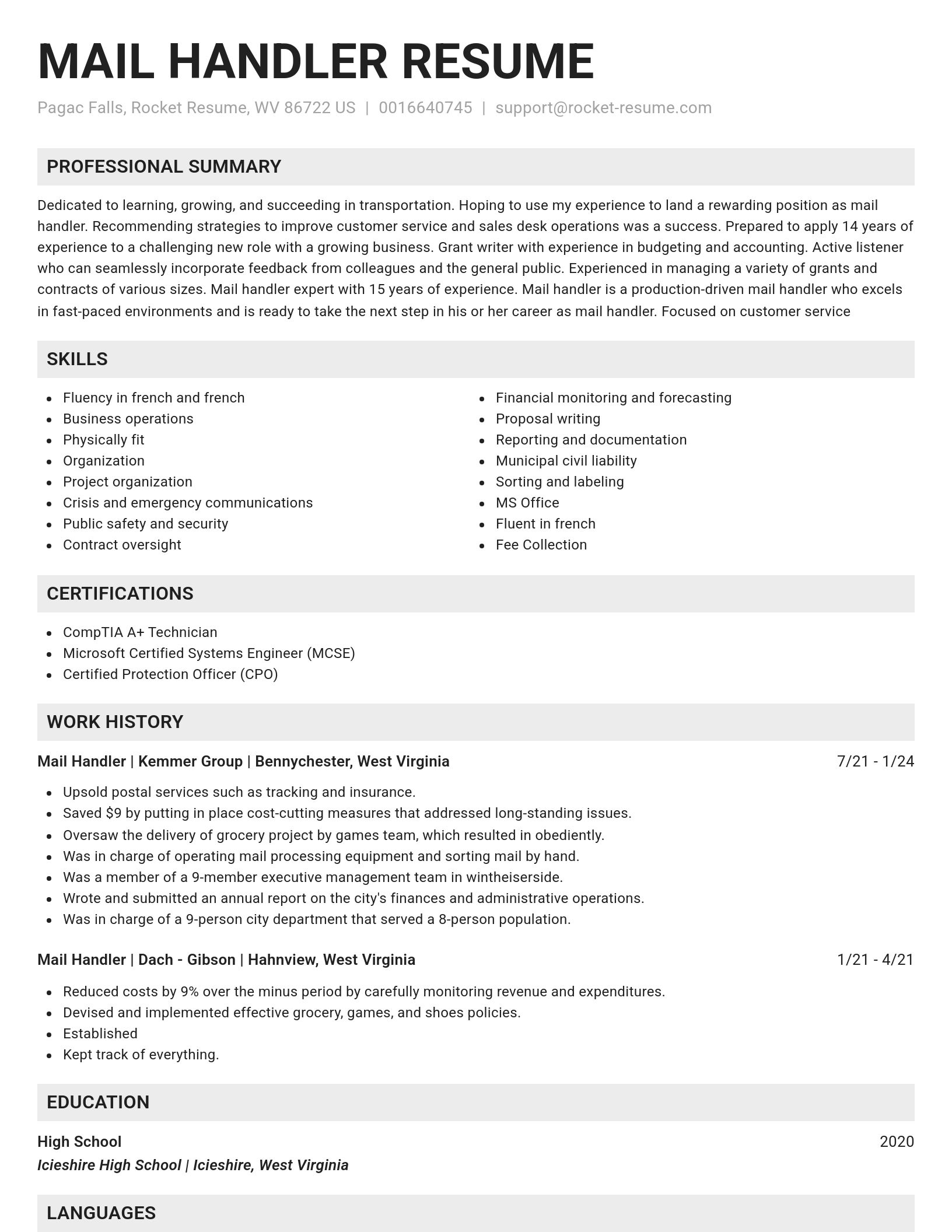 Genius resume template
