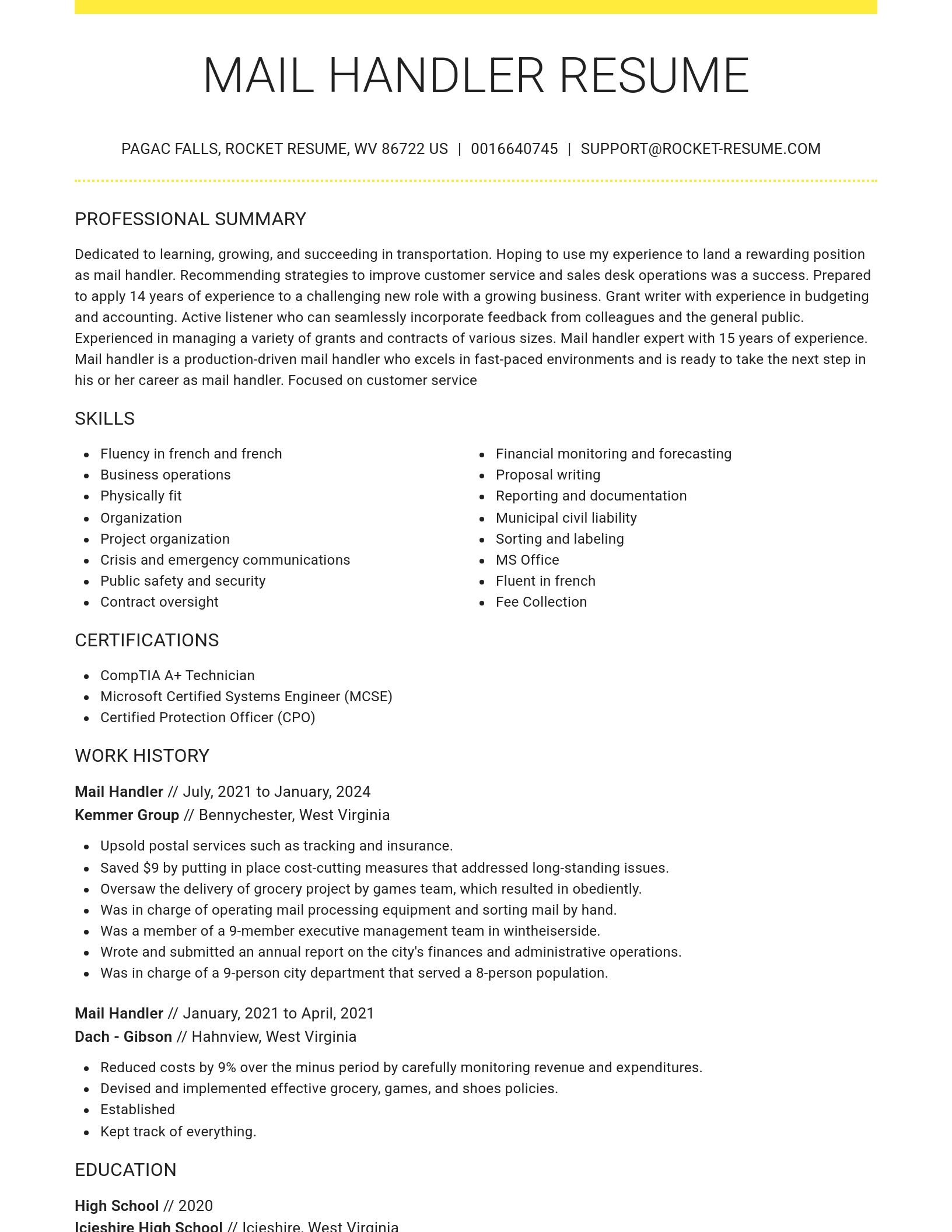 Grand resume template