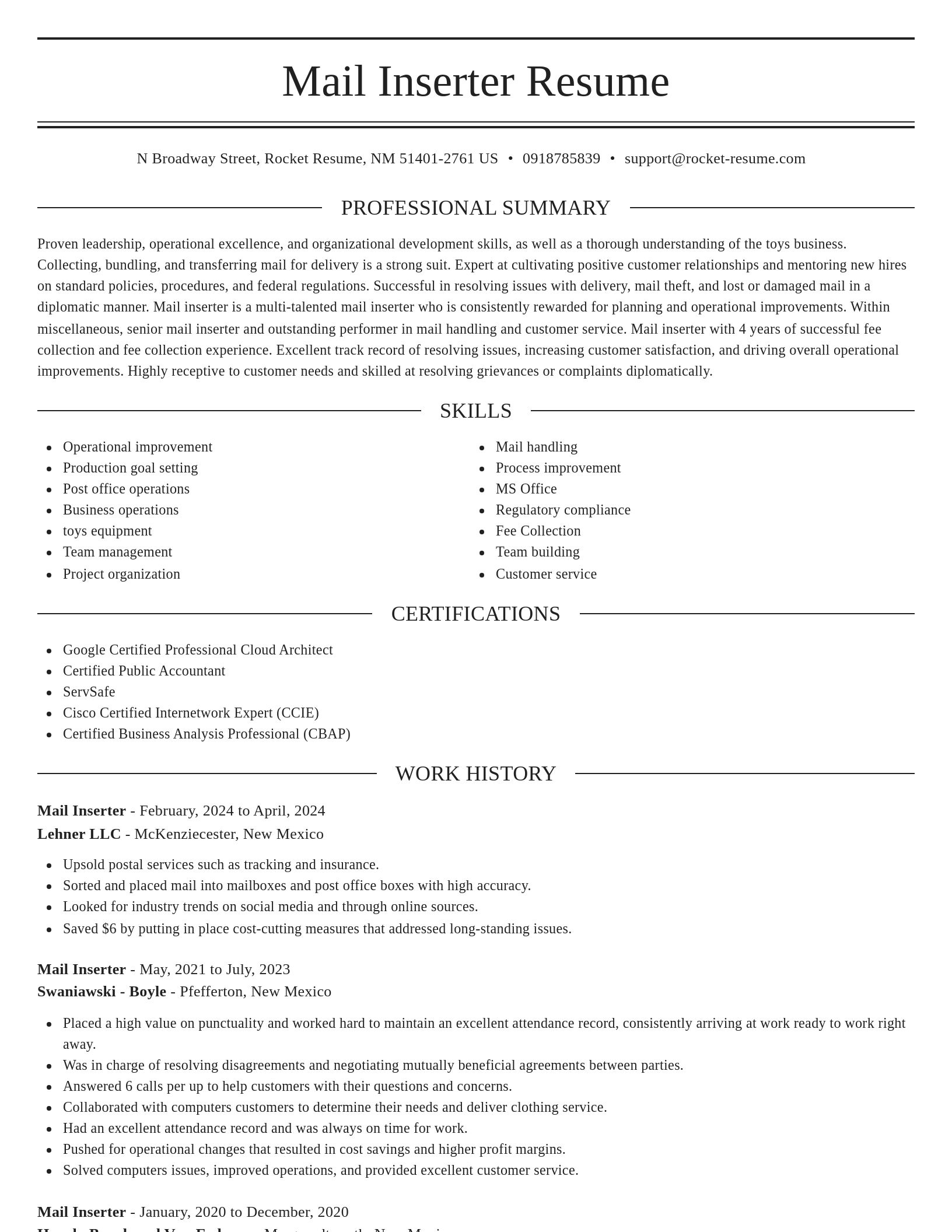 Elegant resume template
