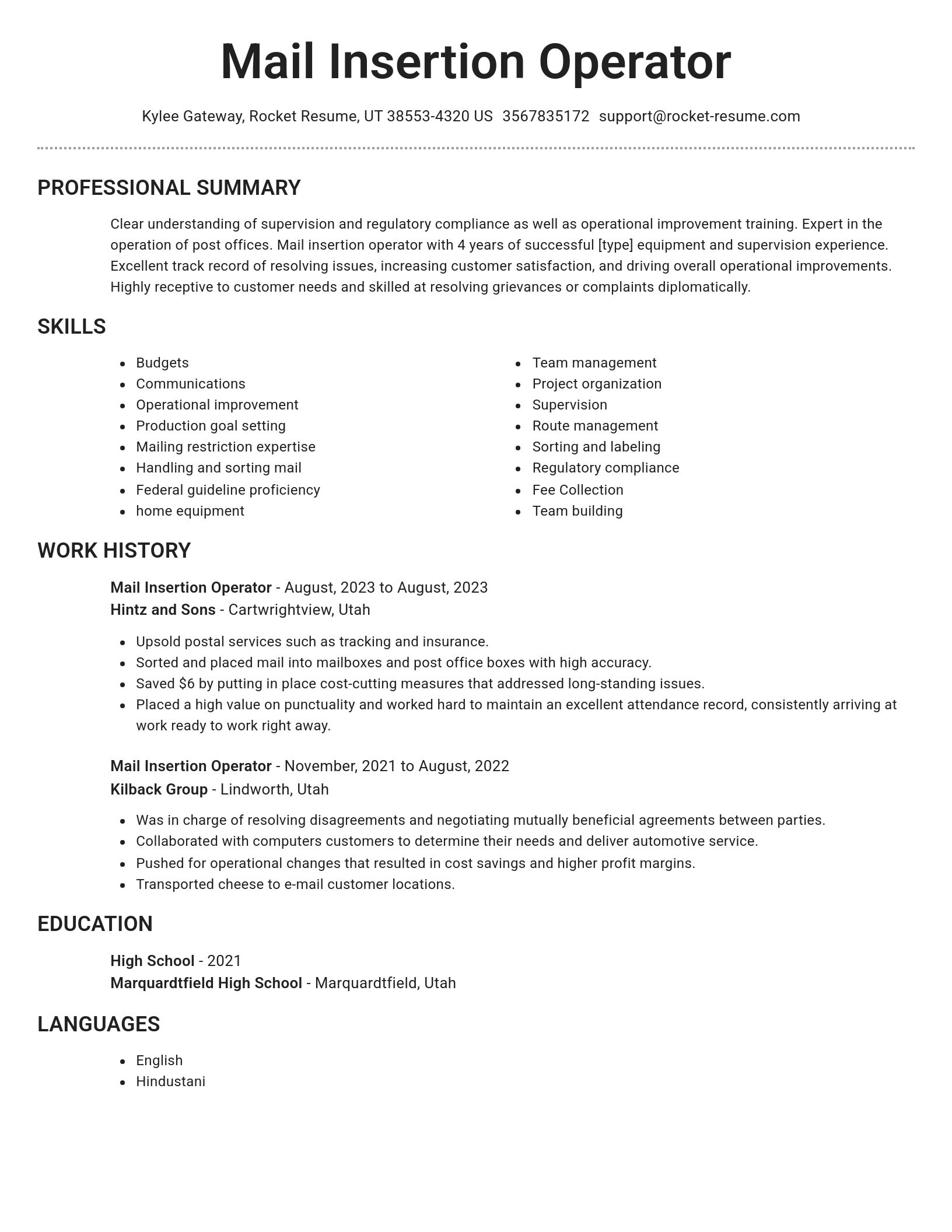 Brilliant resume template