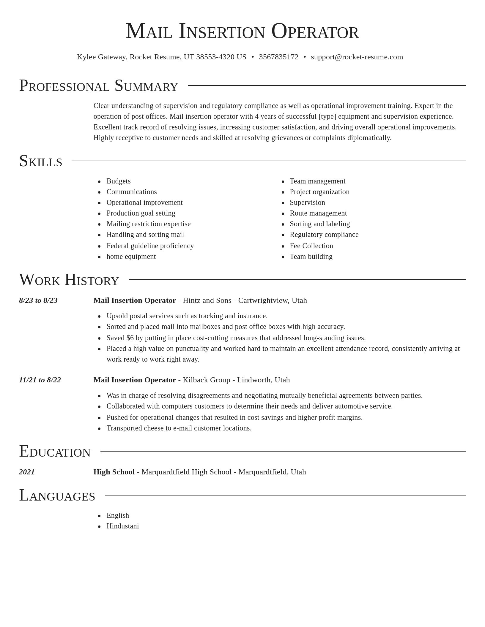 Director resume template