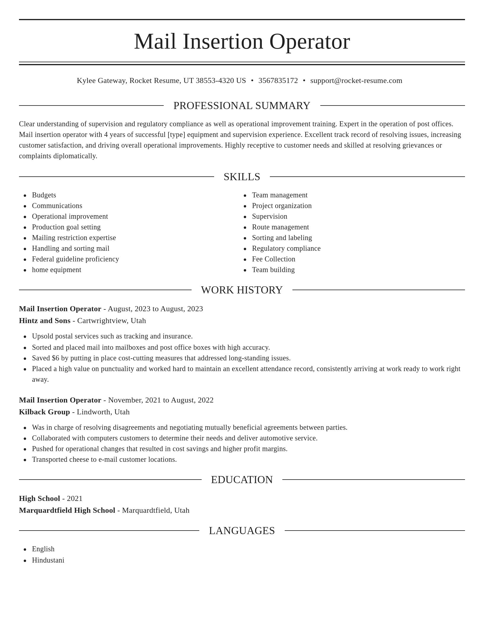Elegant resume template