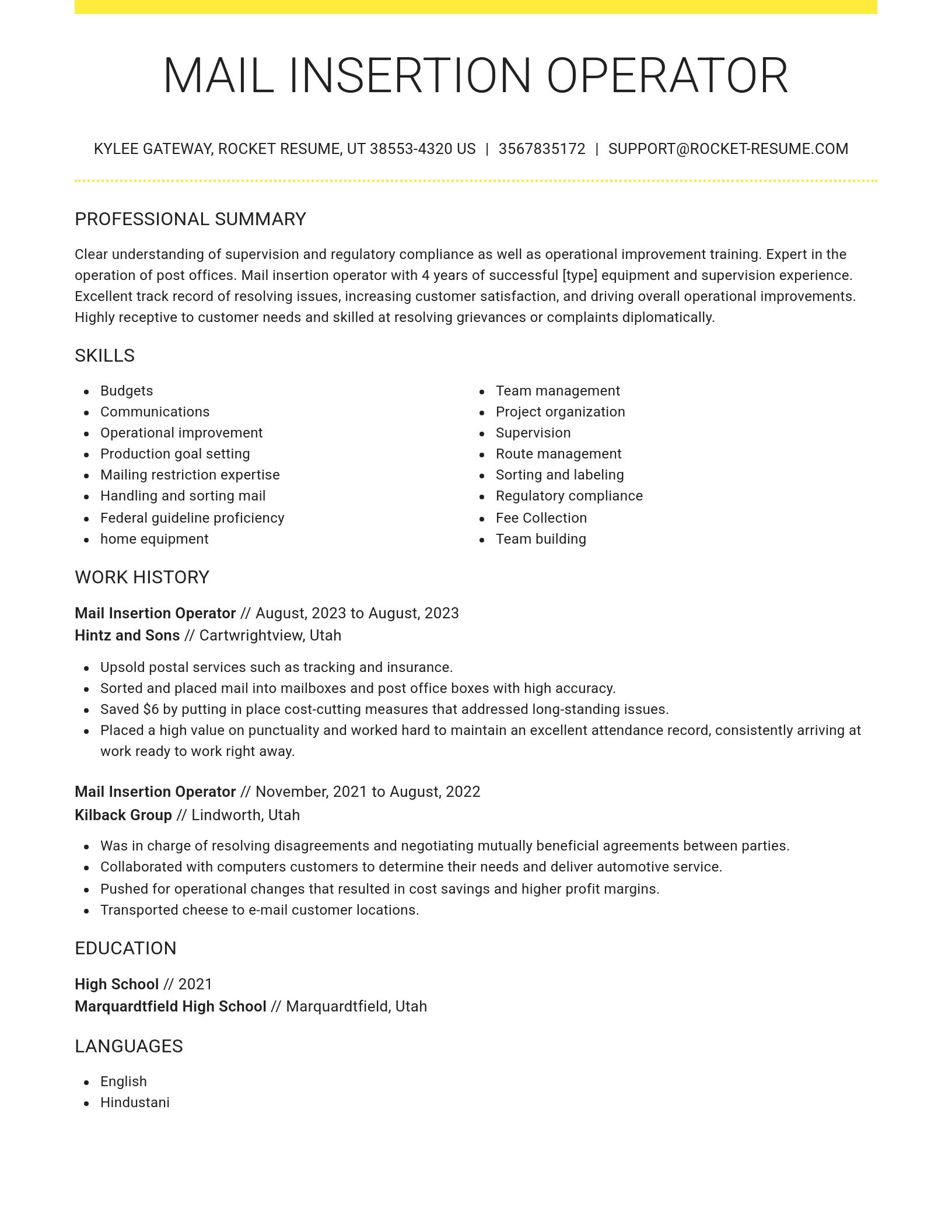 Grand resume template