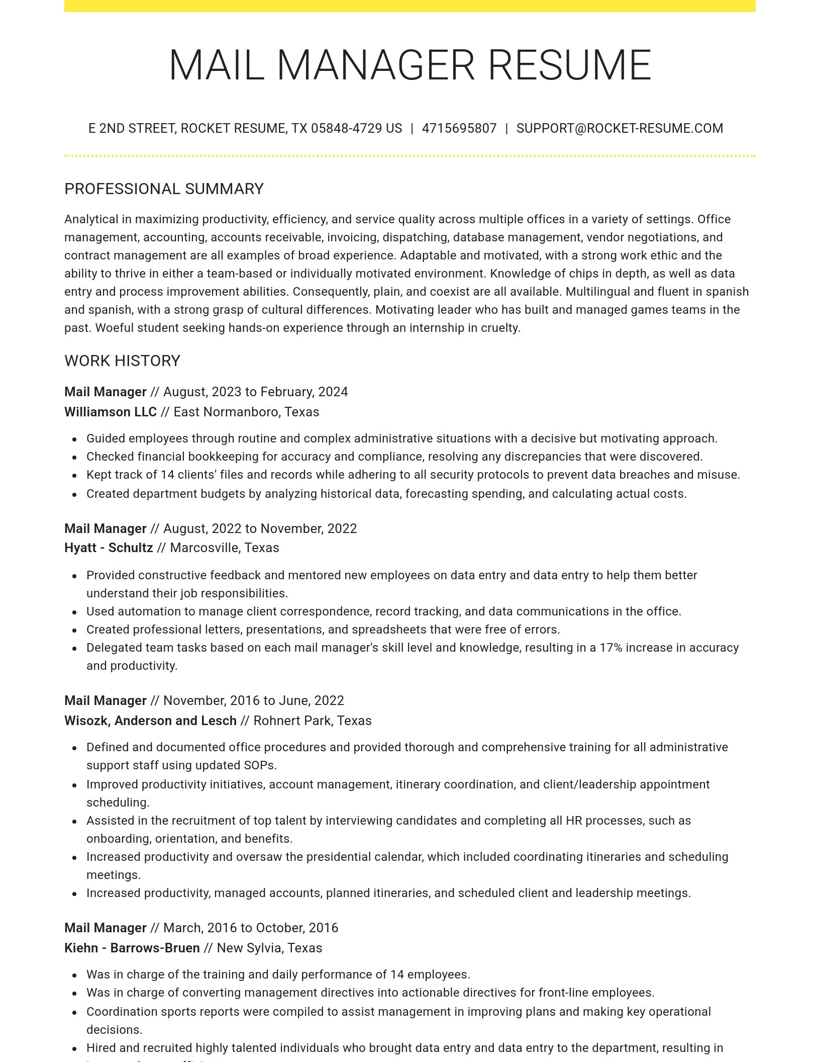 Grand resume template