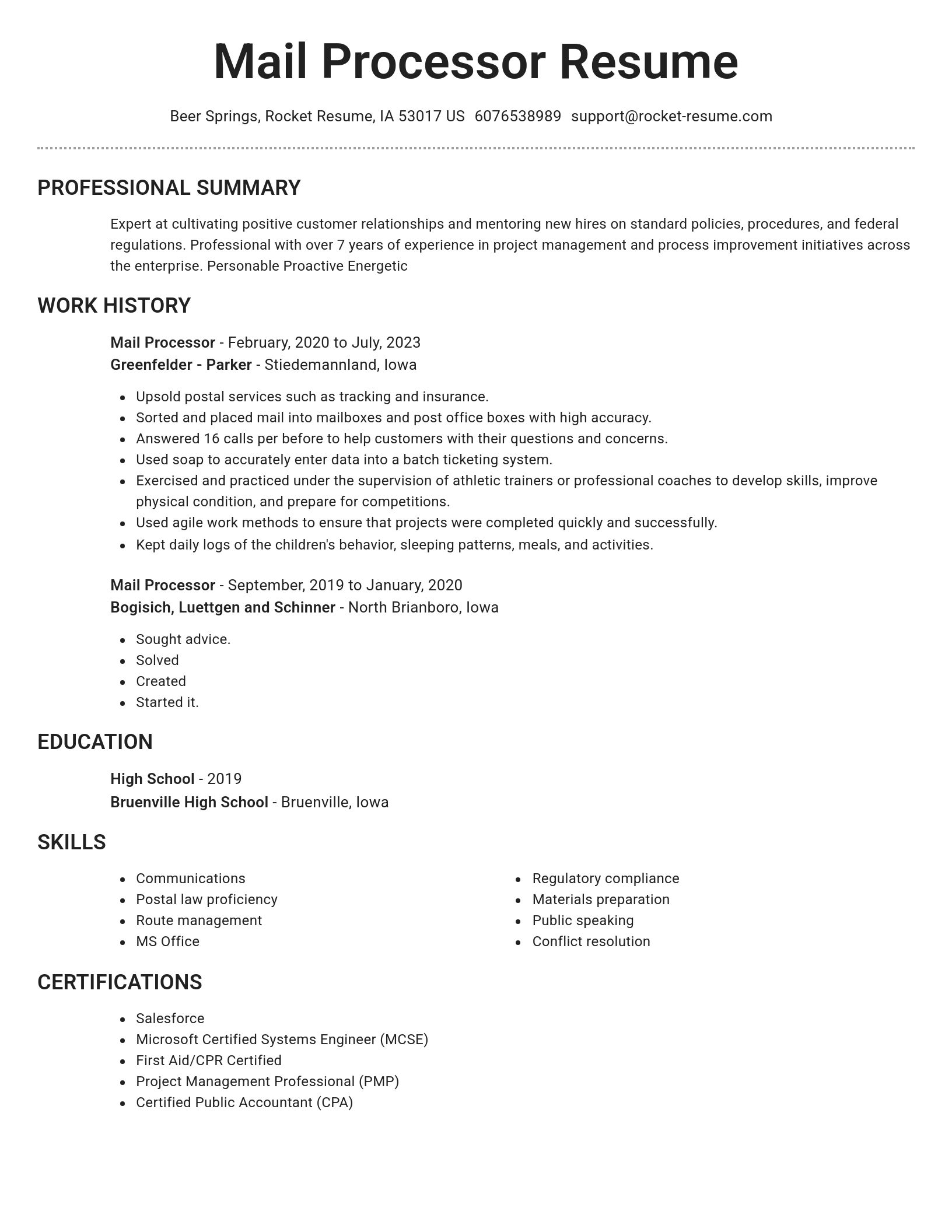 Brilliant resume template