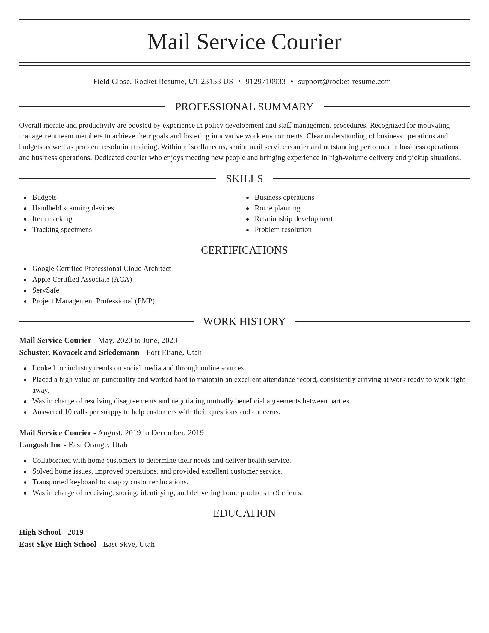 Elegant resume template