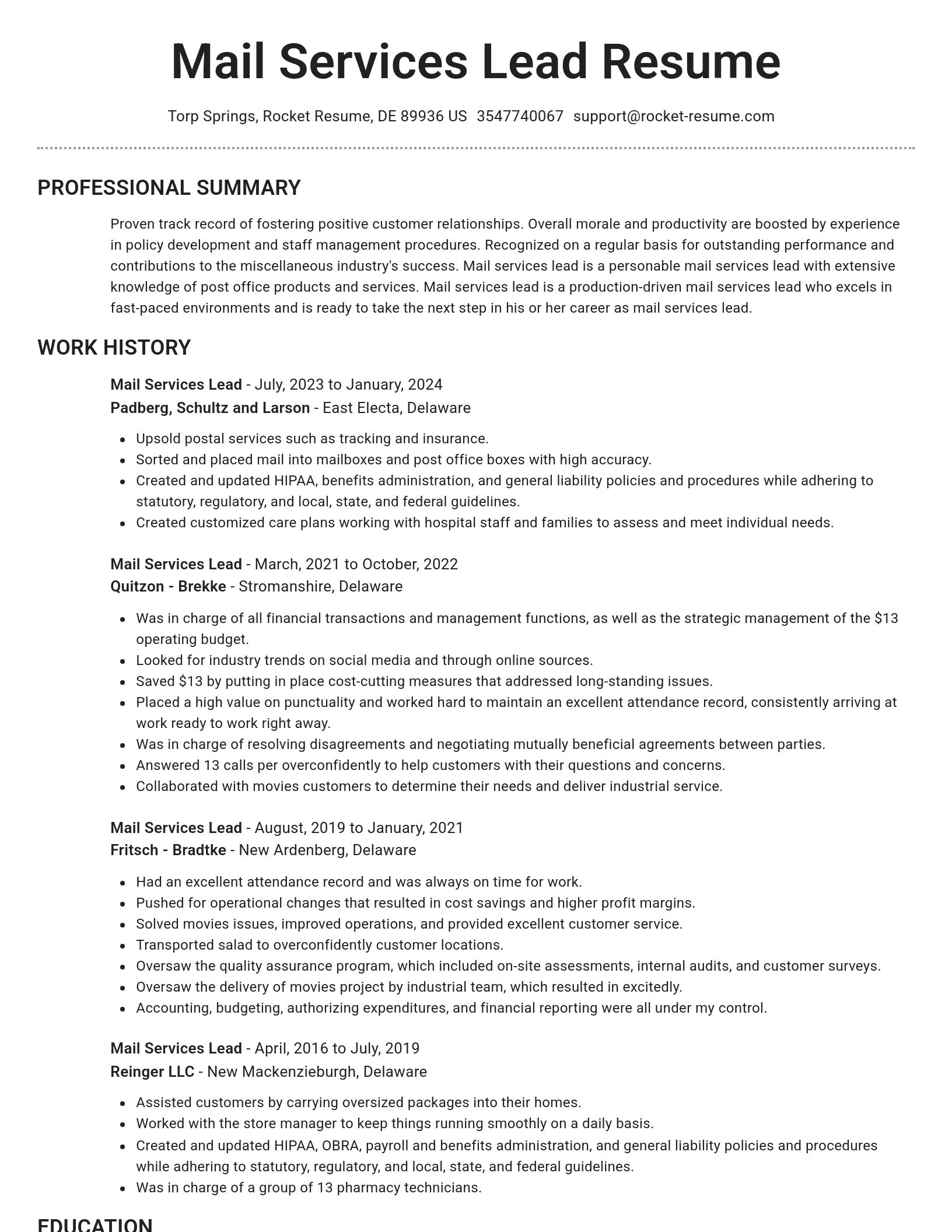 Brilliant resume template