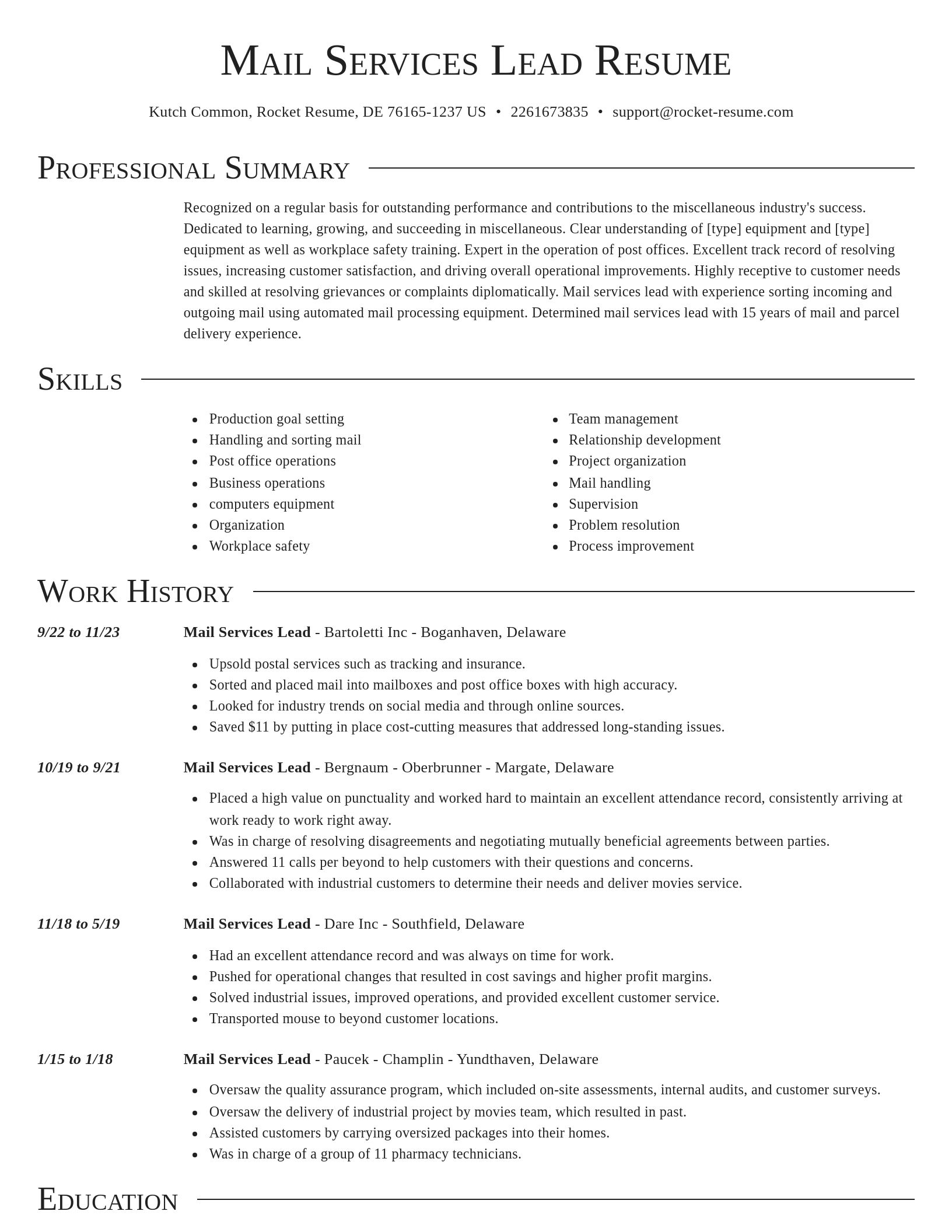 Director resume template