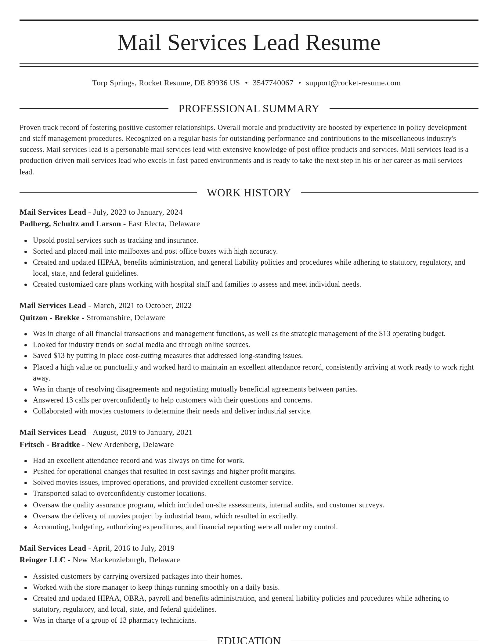 Elegant resume template