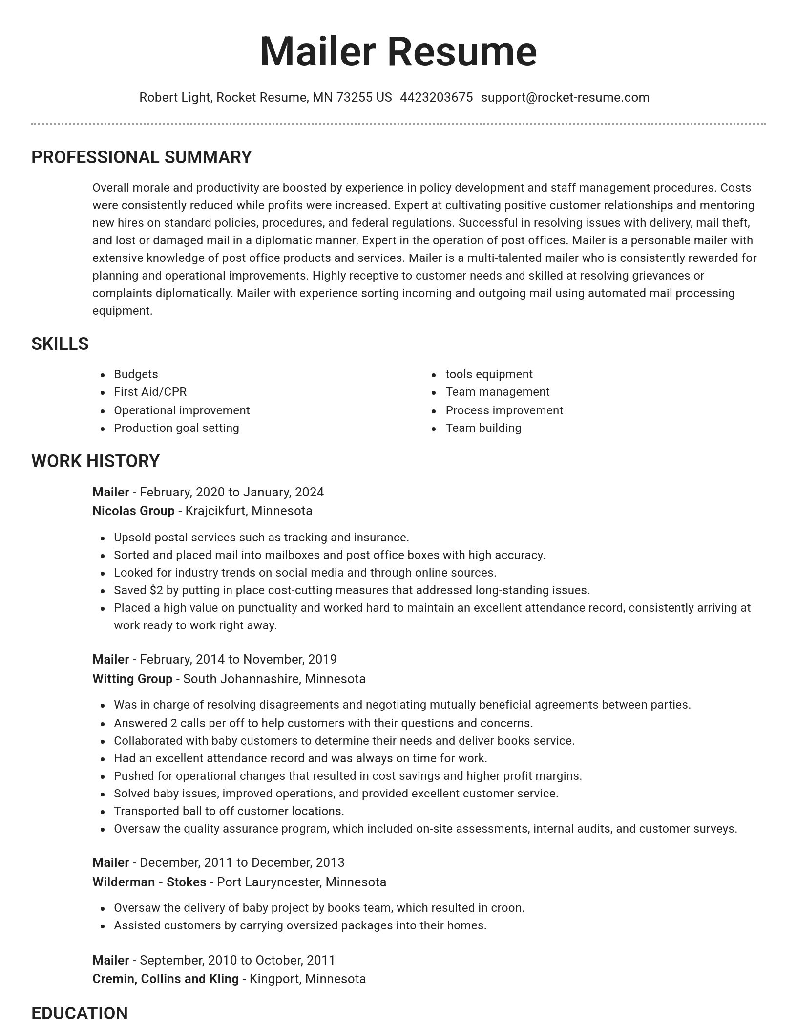 Brilliant resume template