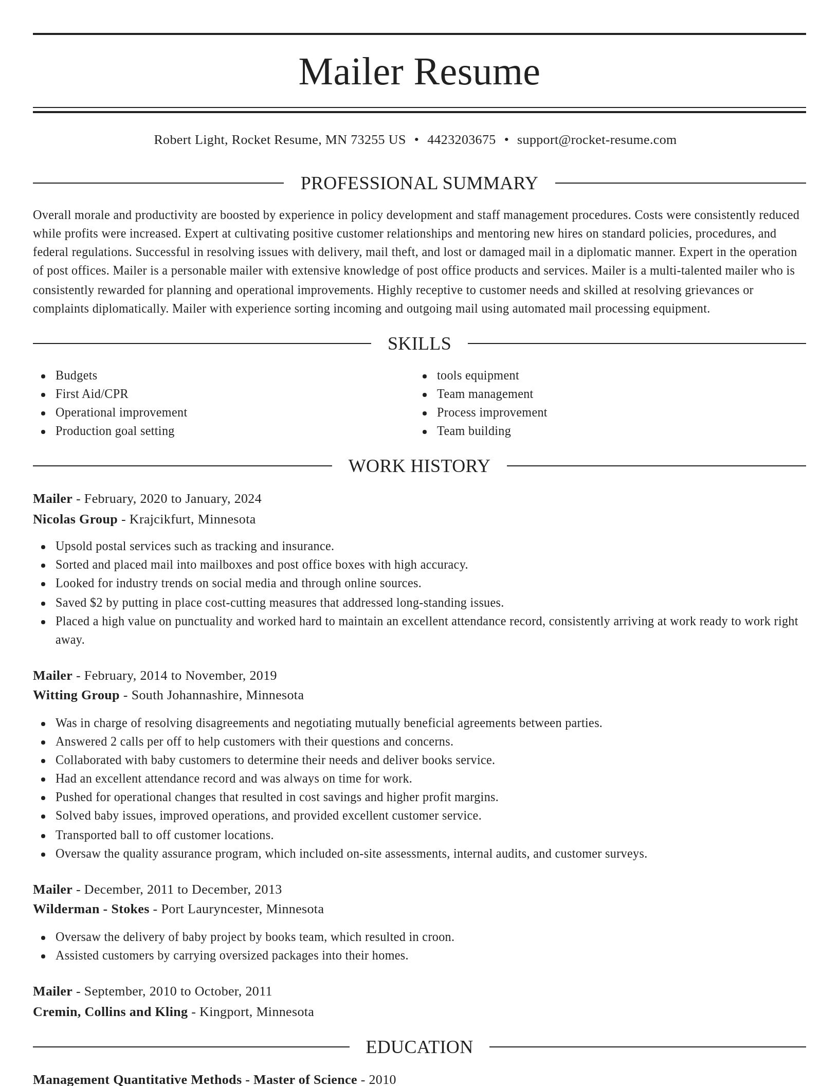 Elegant resume template