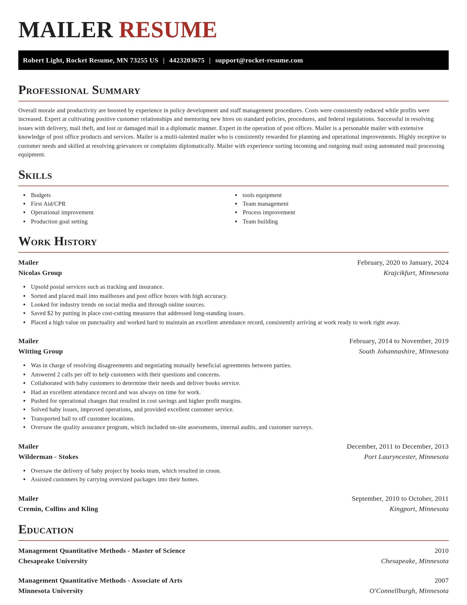 Exquisite resume template