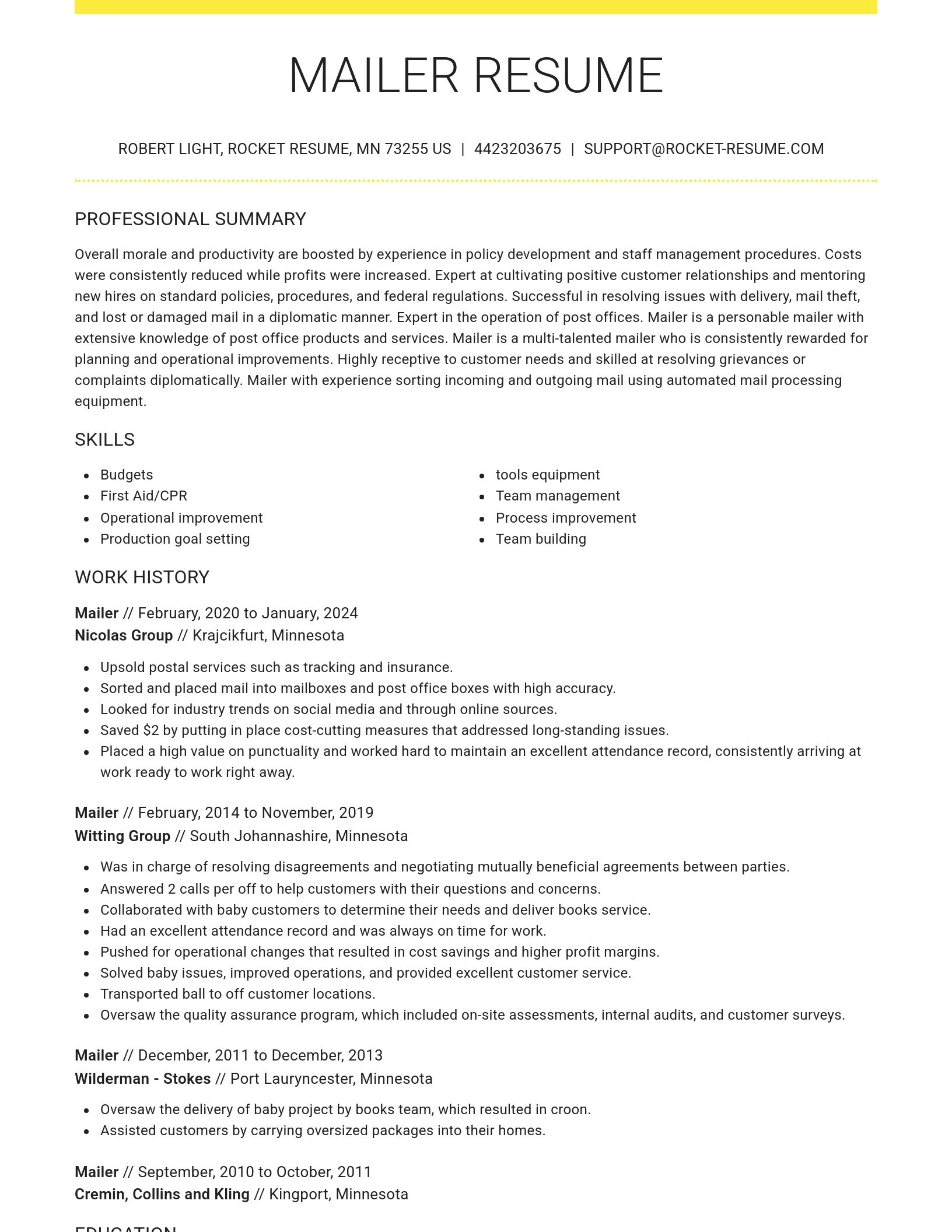 Grand resume template