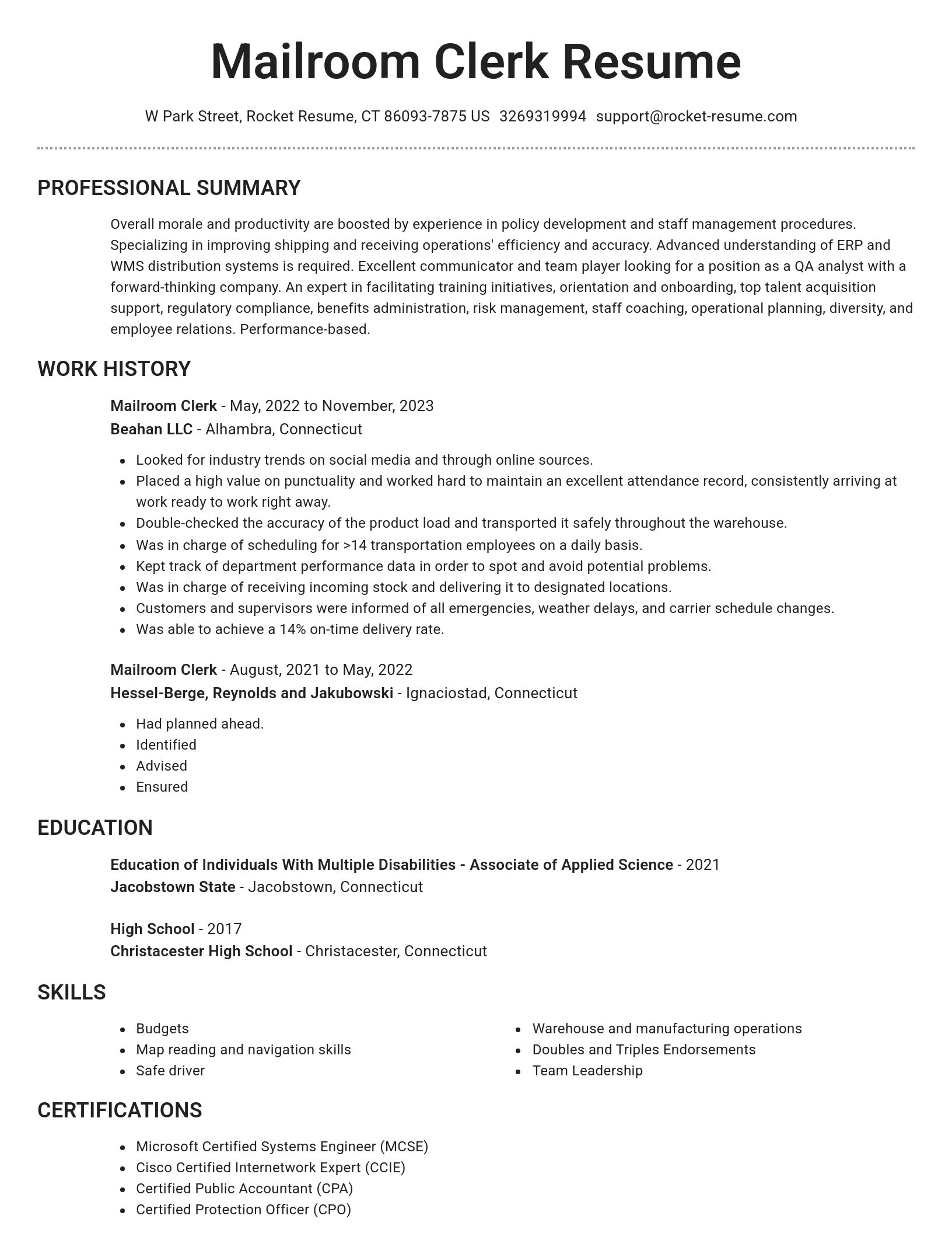 Brilliant resume template