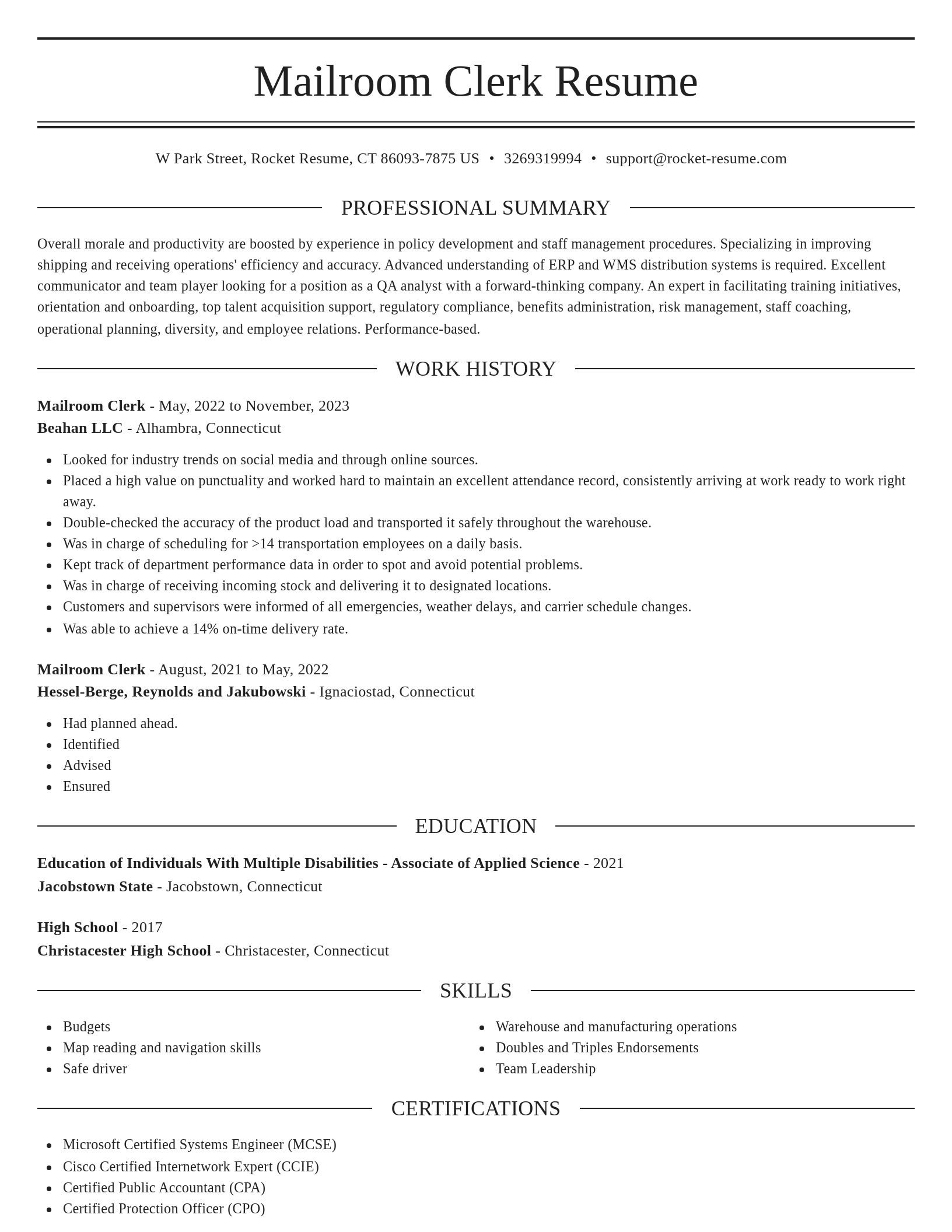 Elegant resume template