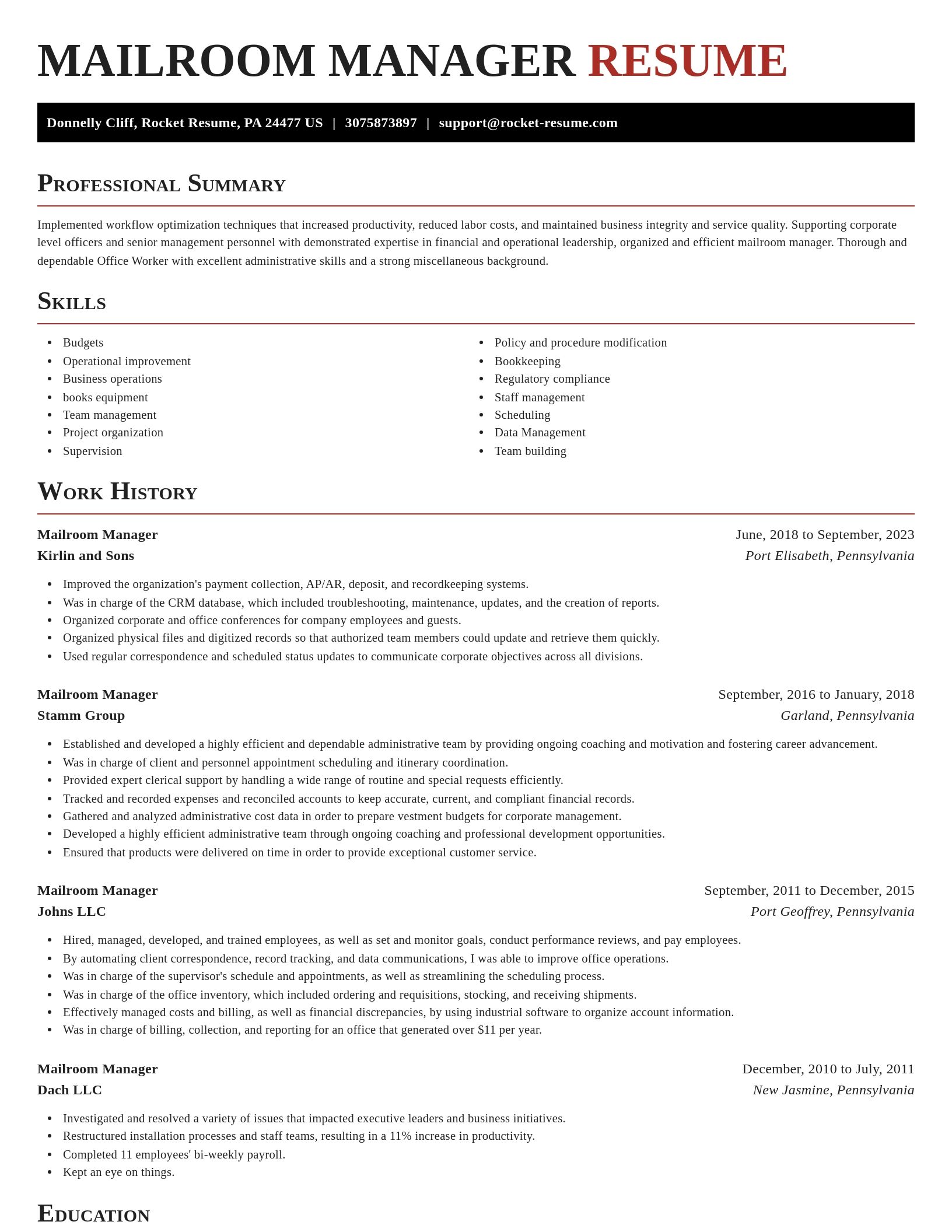 Exquisite resume template