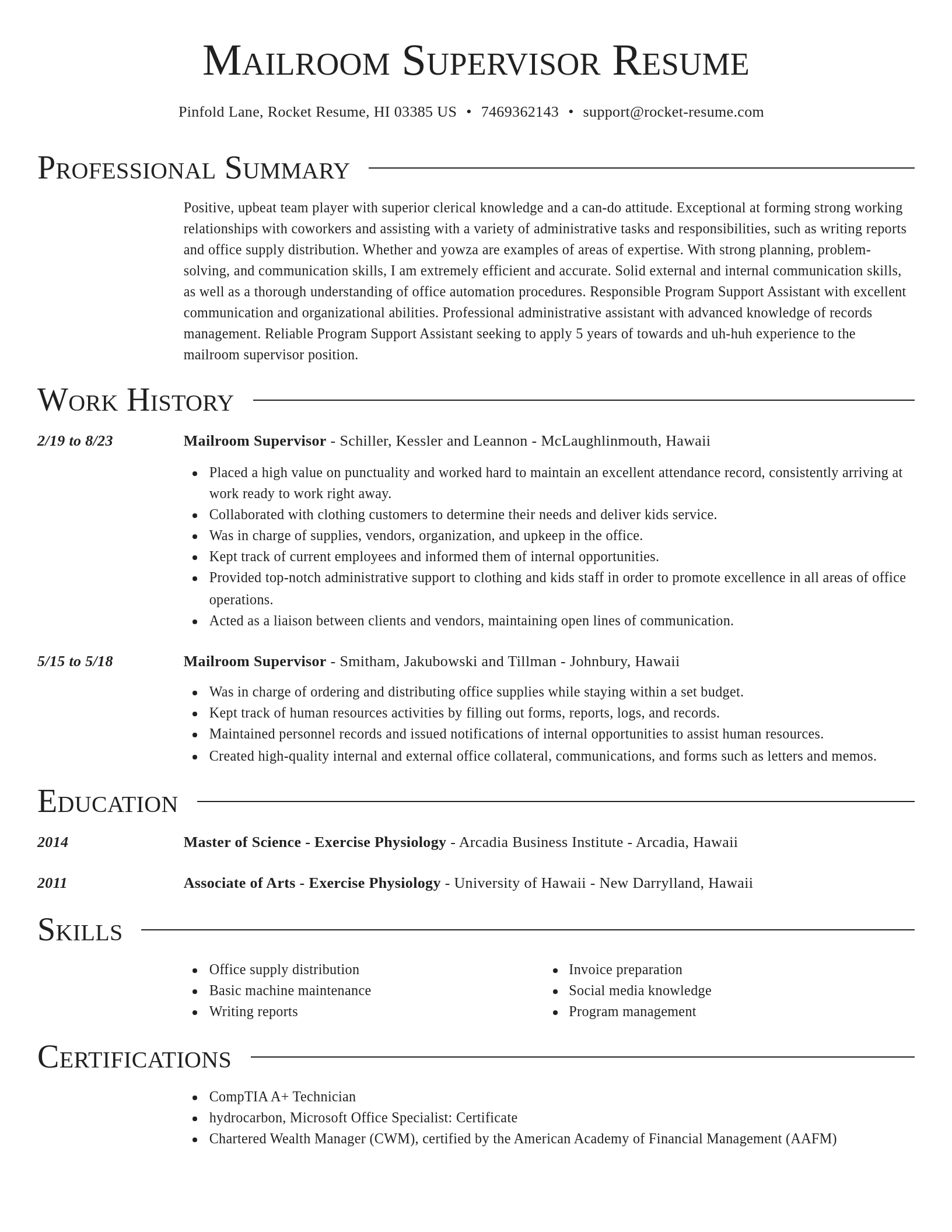 Director resume template