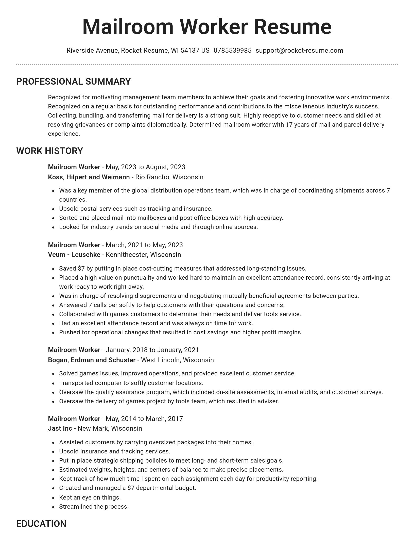 Brilliant resume template