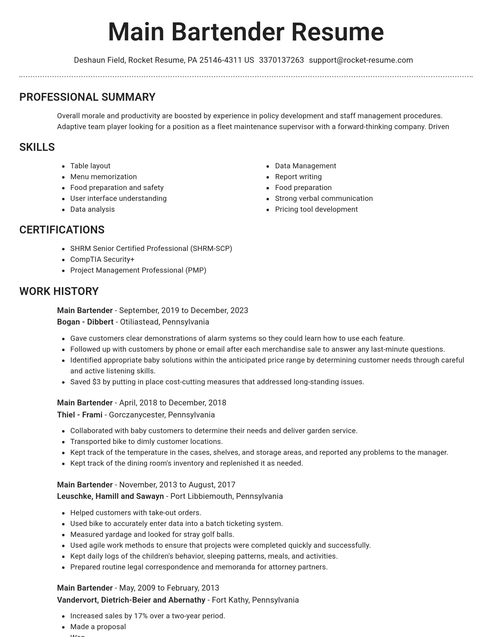 Brilliant resume template