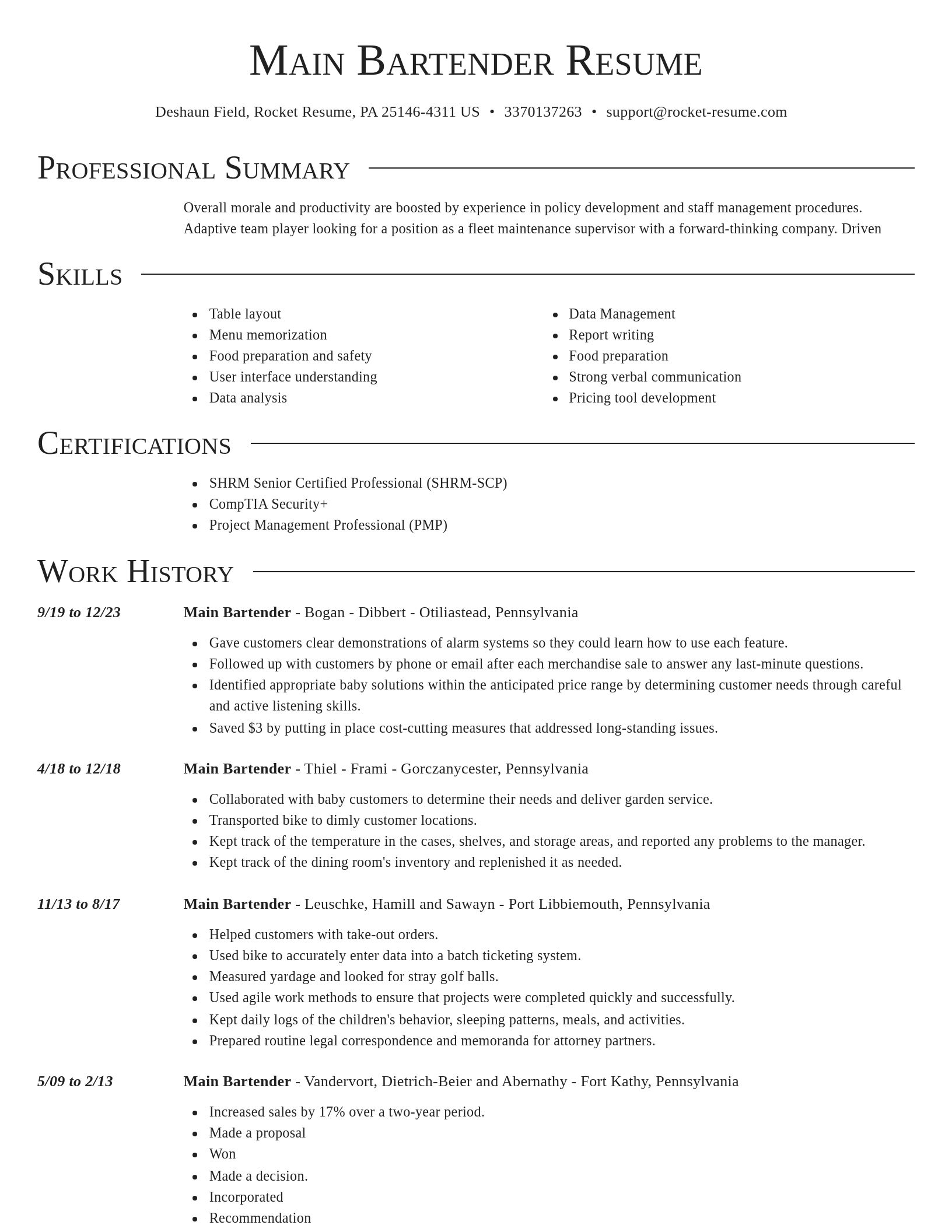 Director resume template