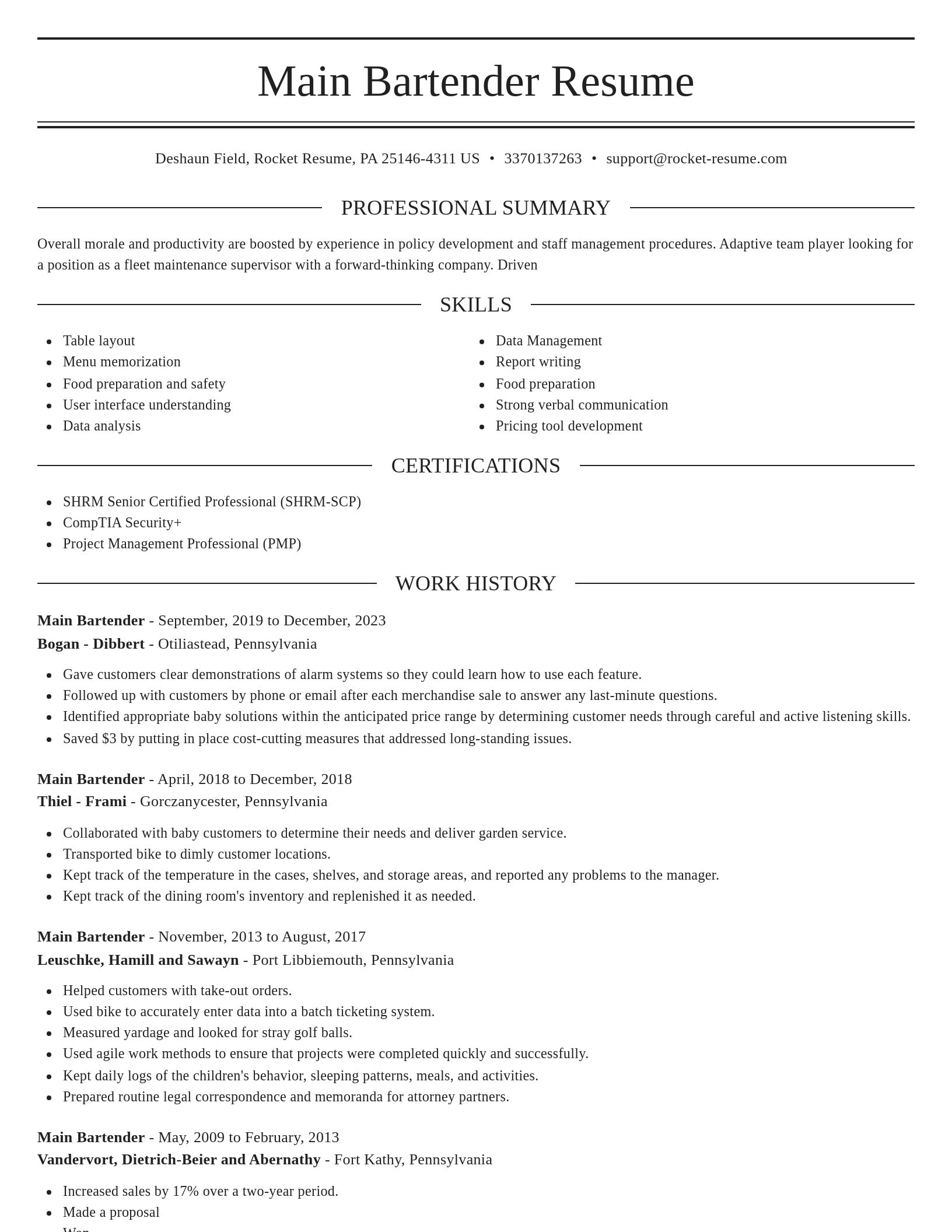 Elegant resume template