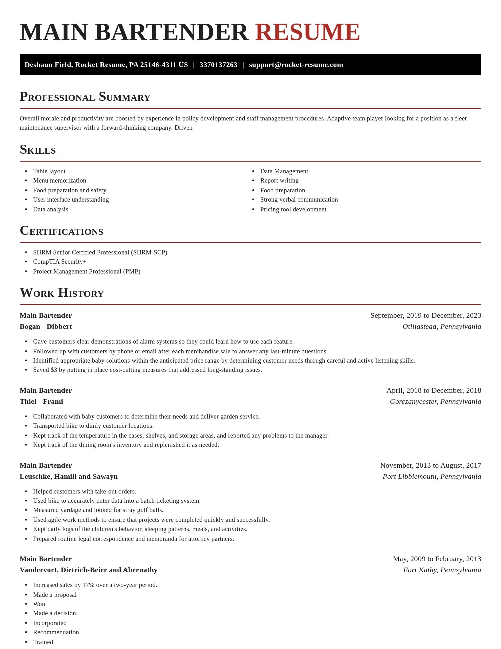 Exquisite resume template