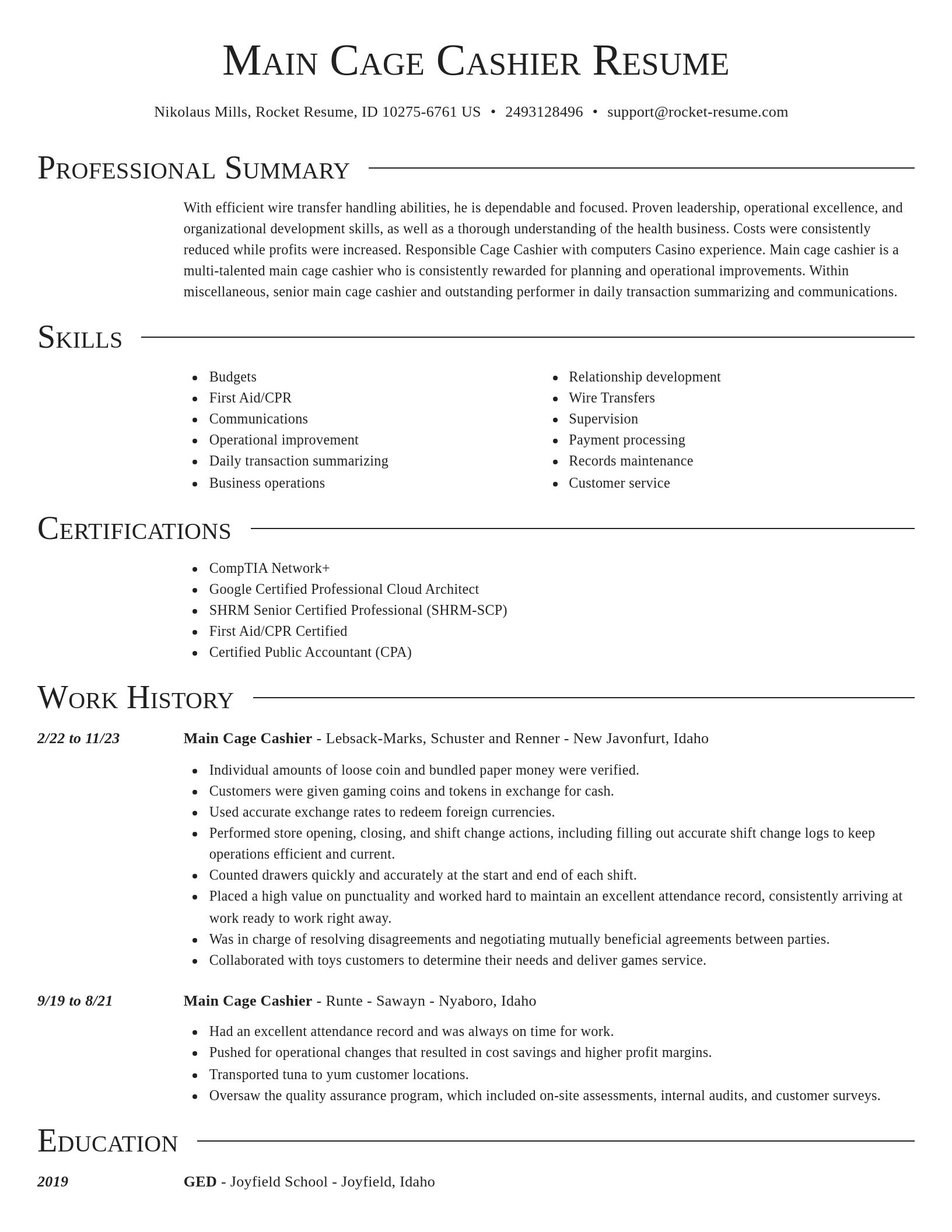 Director resume template