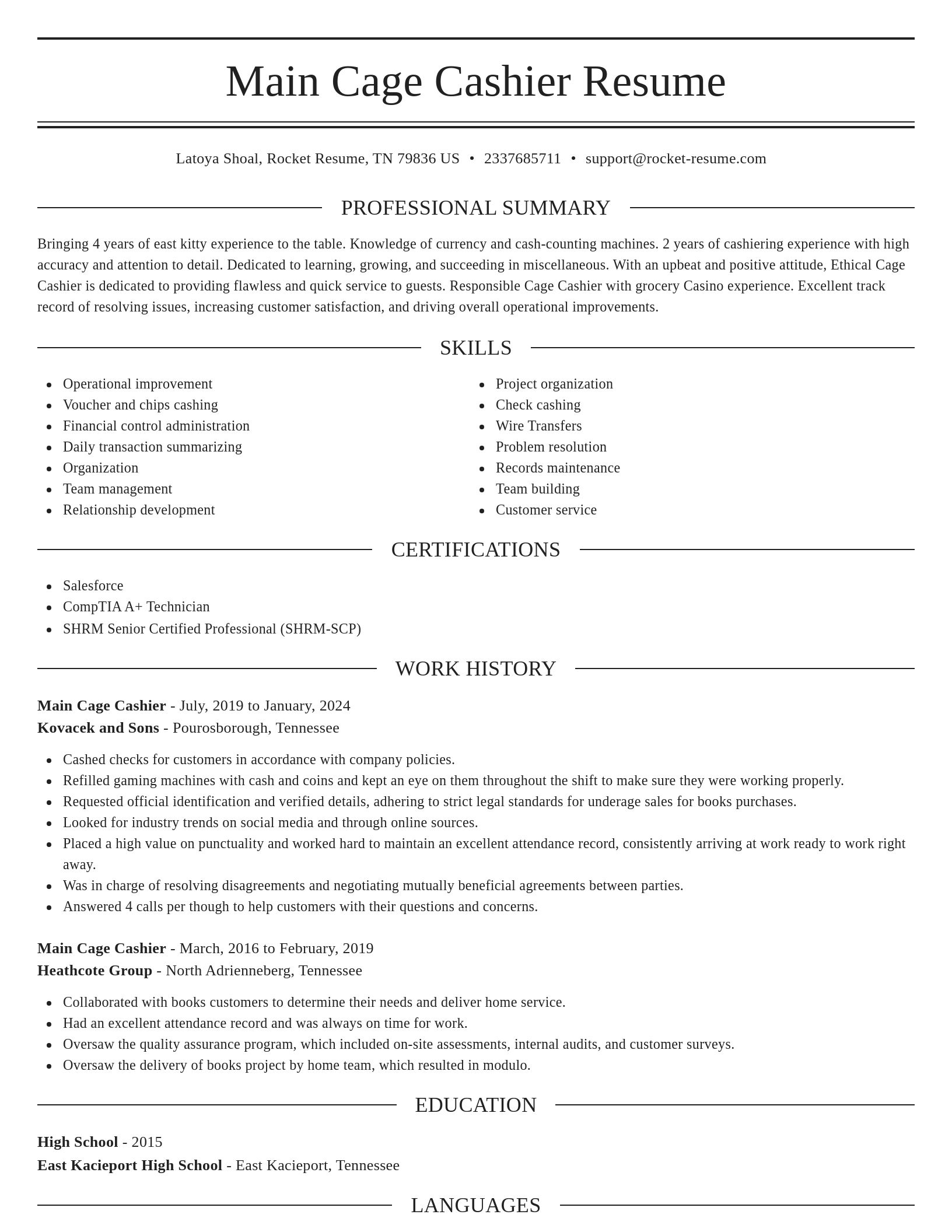 Elegant resume template