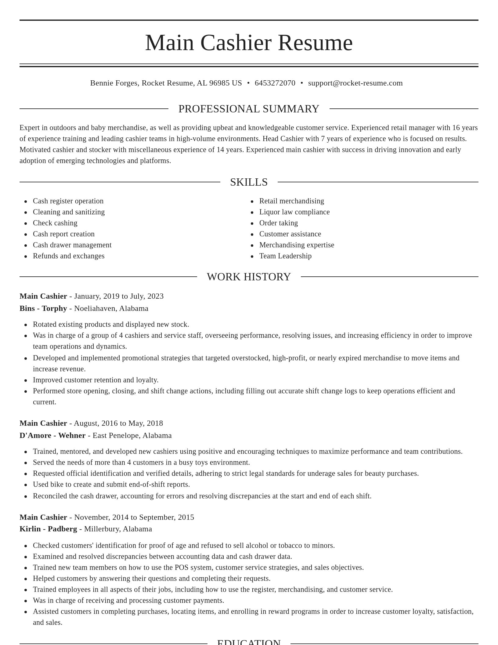 Elegant resume template