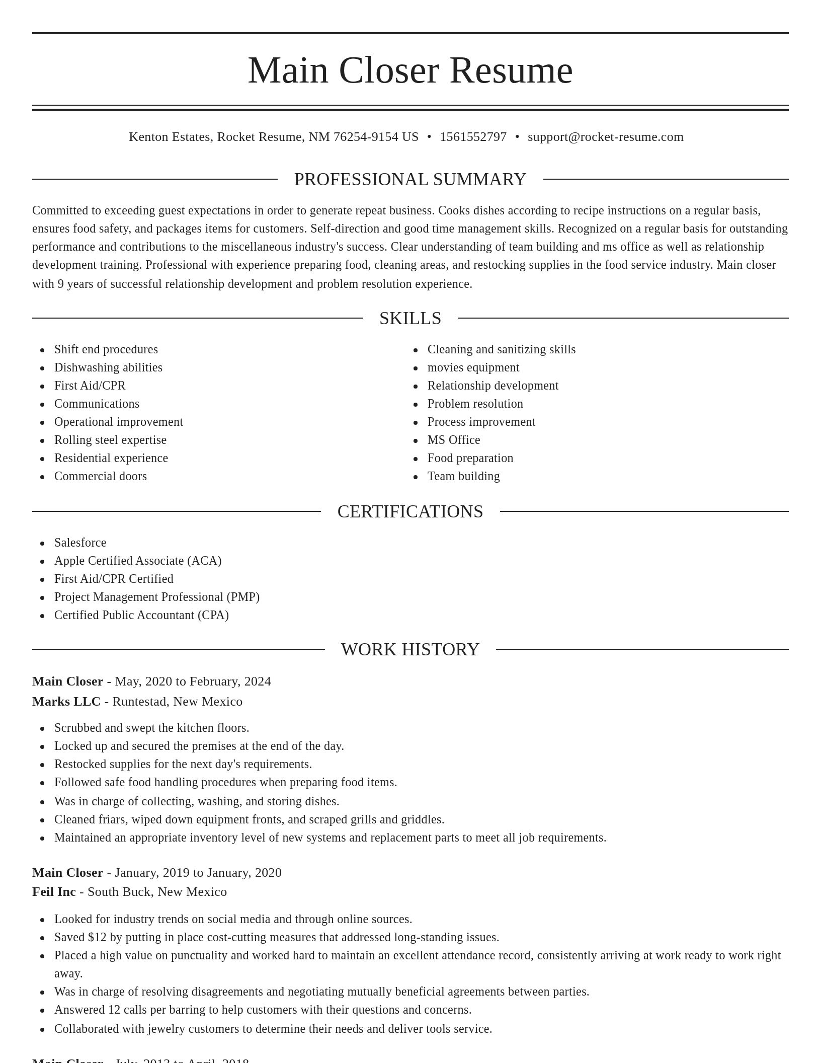 Elegant resume template