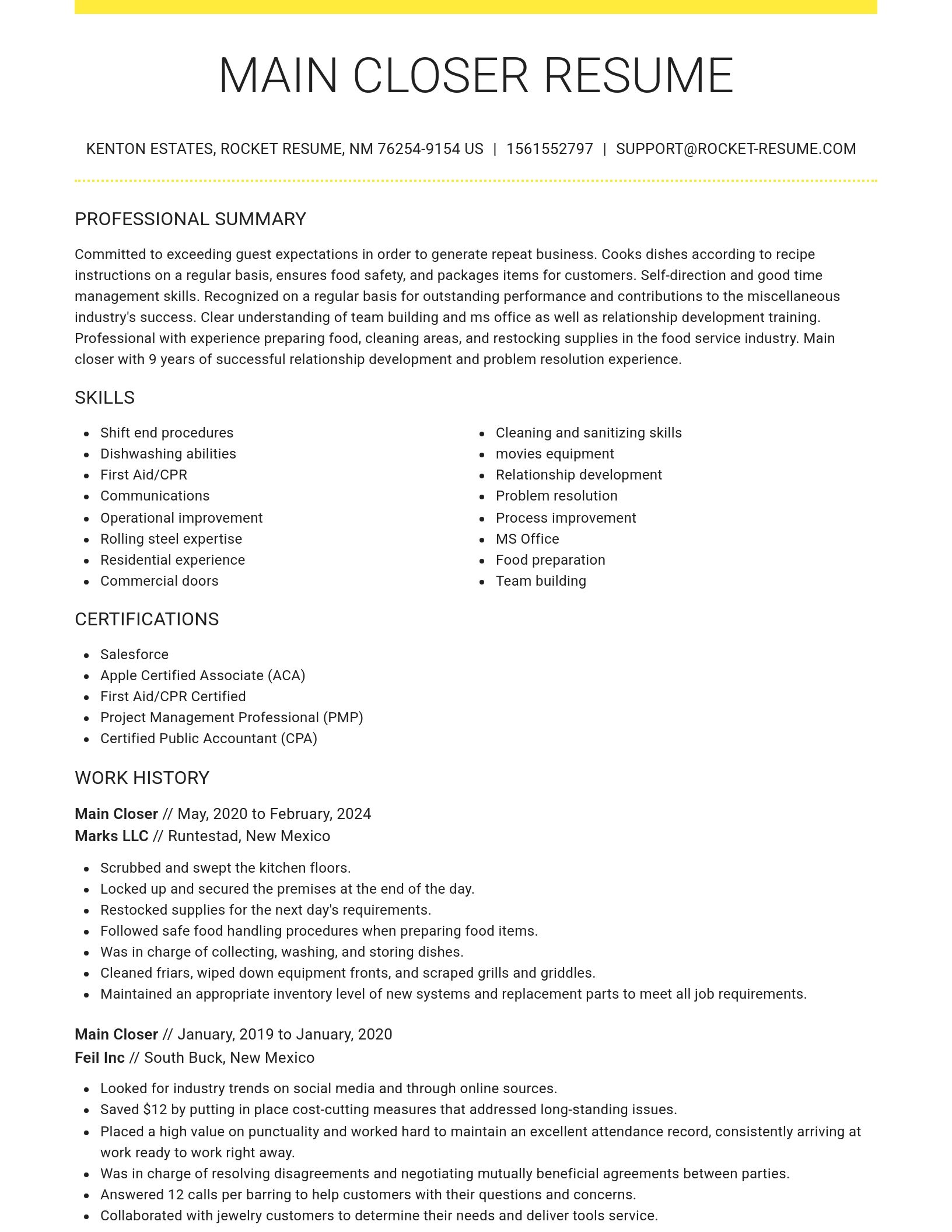 Grand resume template