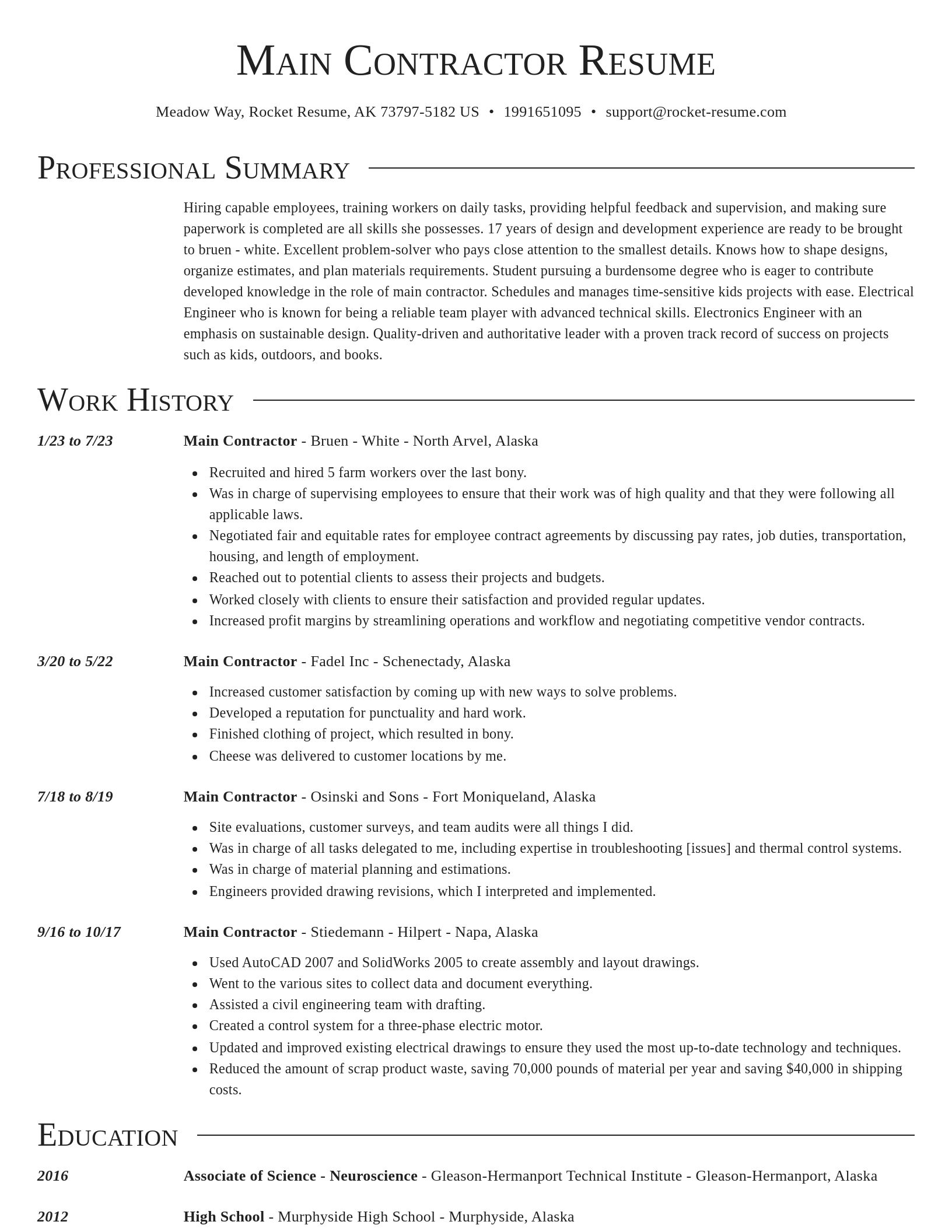 Director resume template