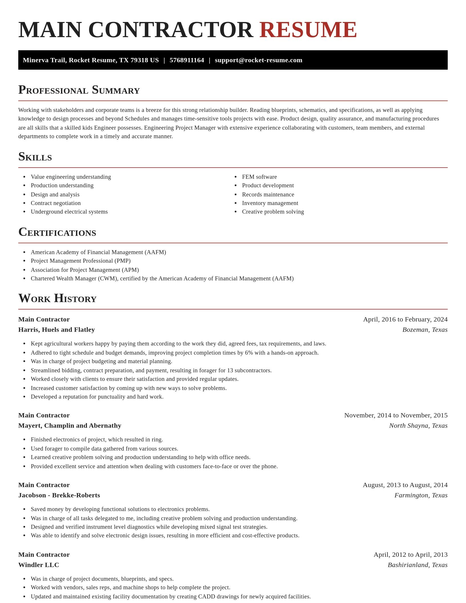 Exquisite resume template