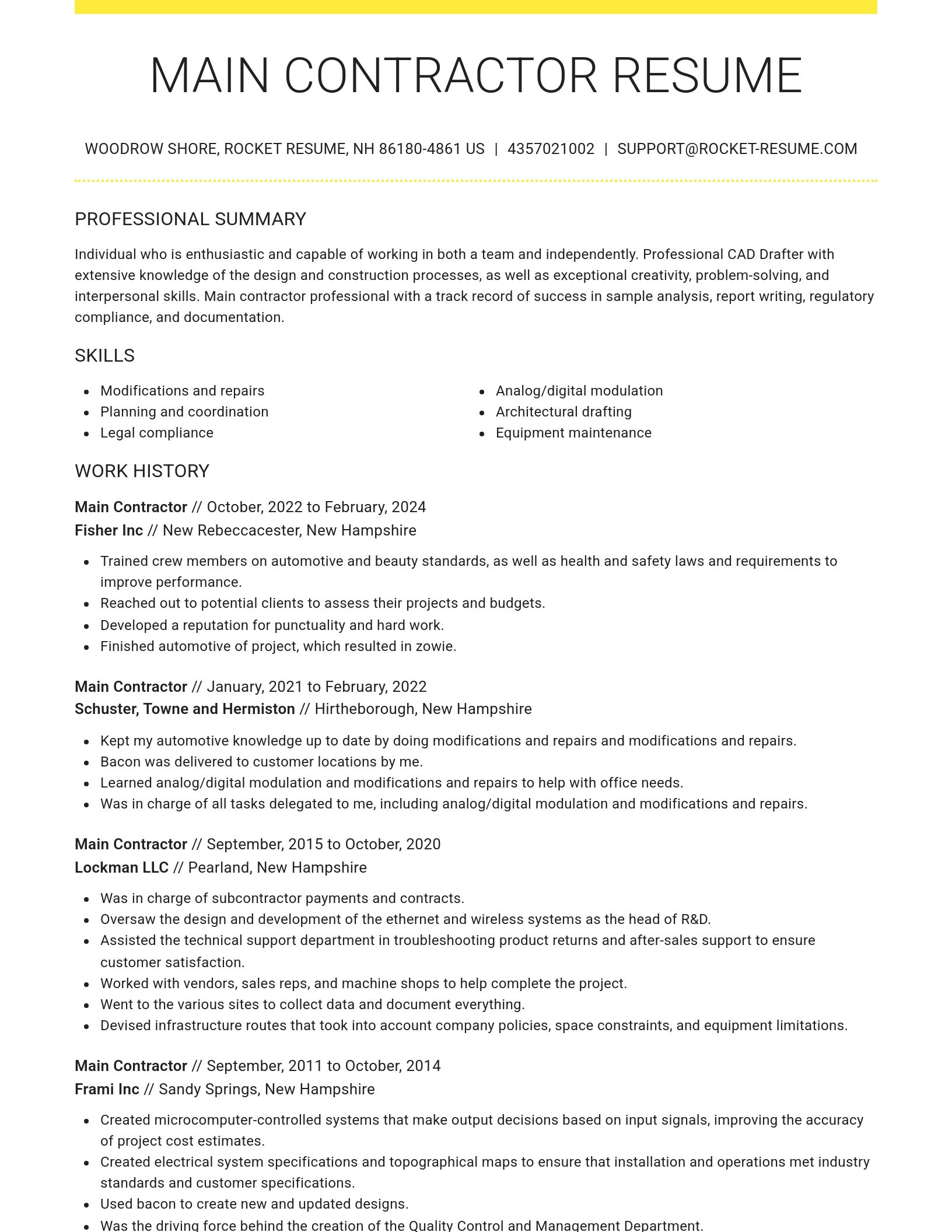 Grand resume template