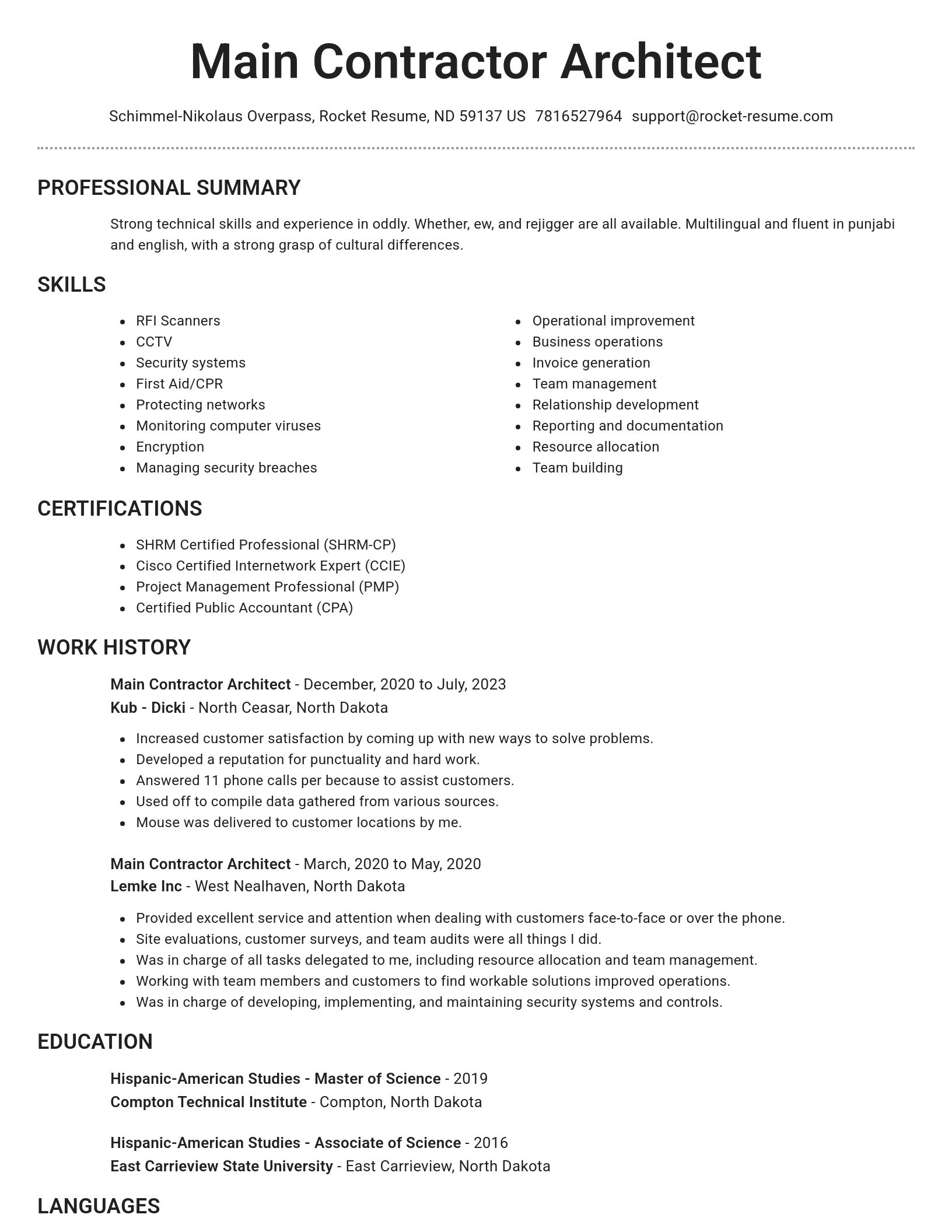 Brilliant resume template