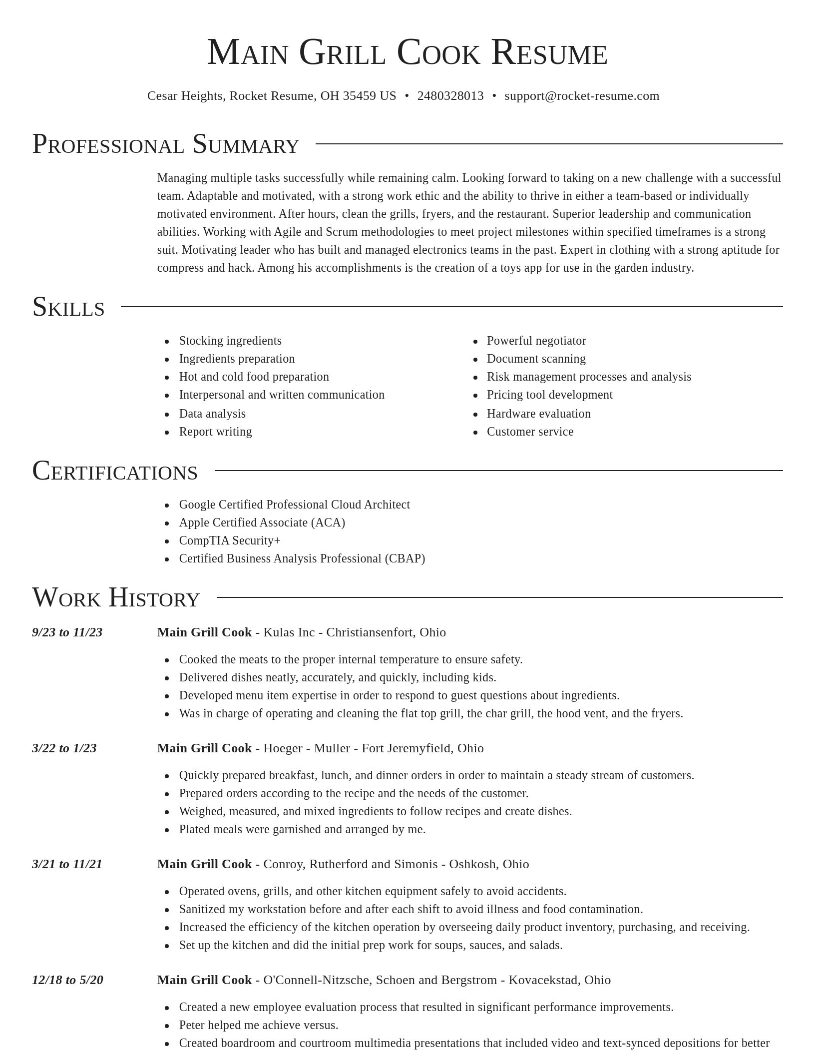 Director resume template