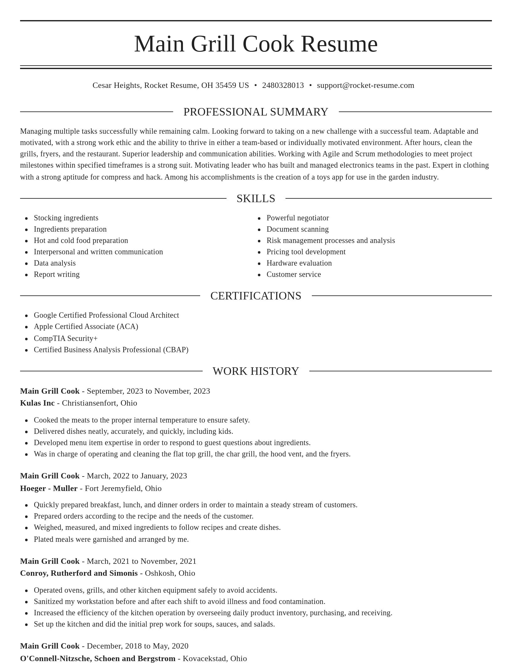 Elegant resume template