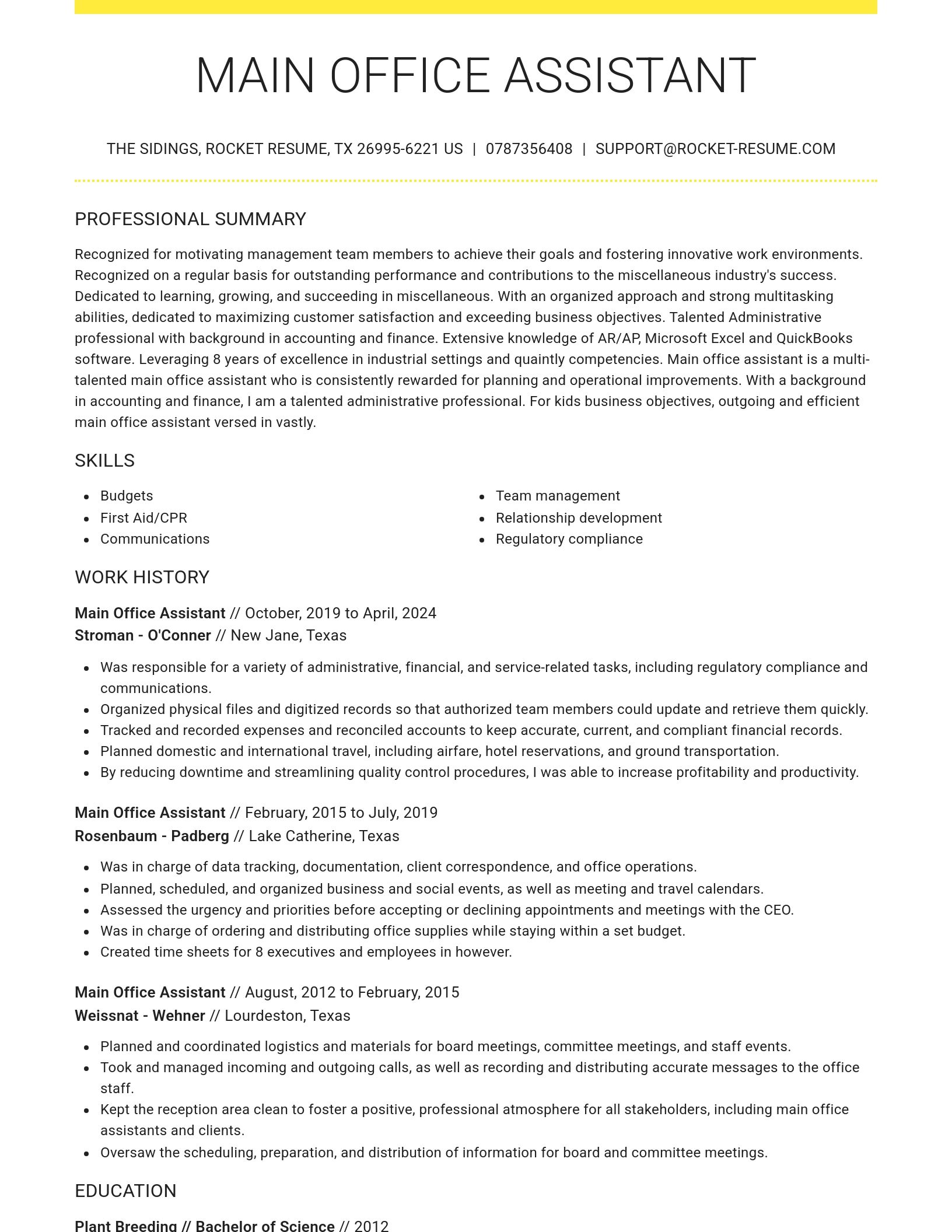 Grand resume template
