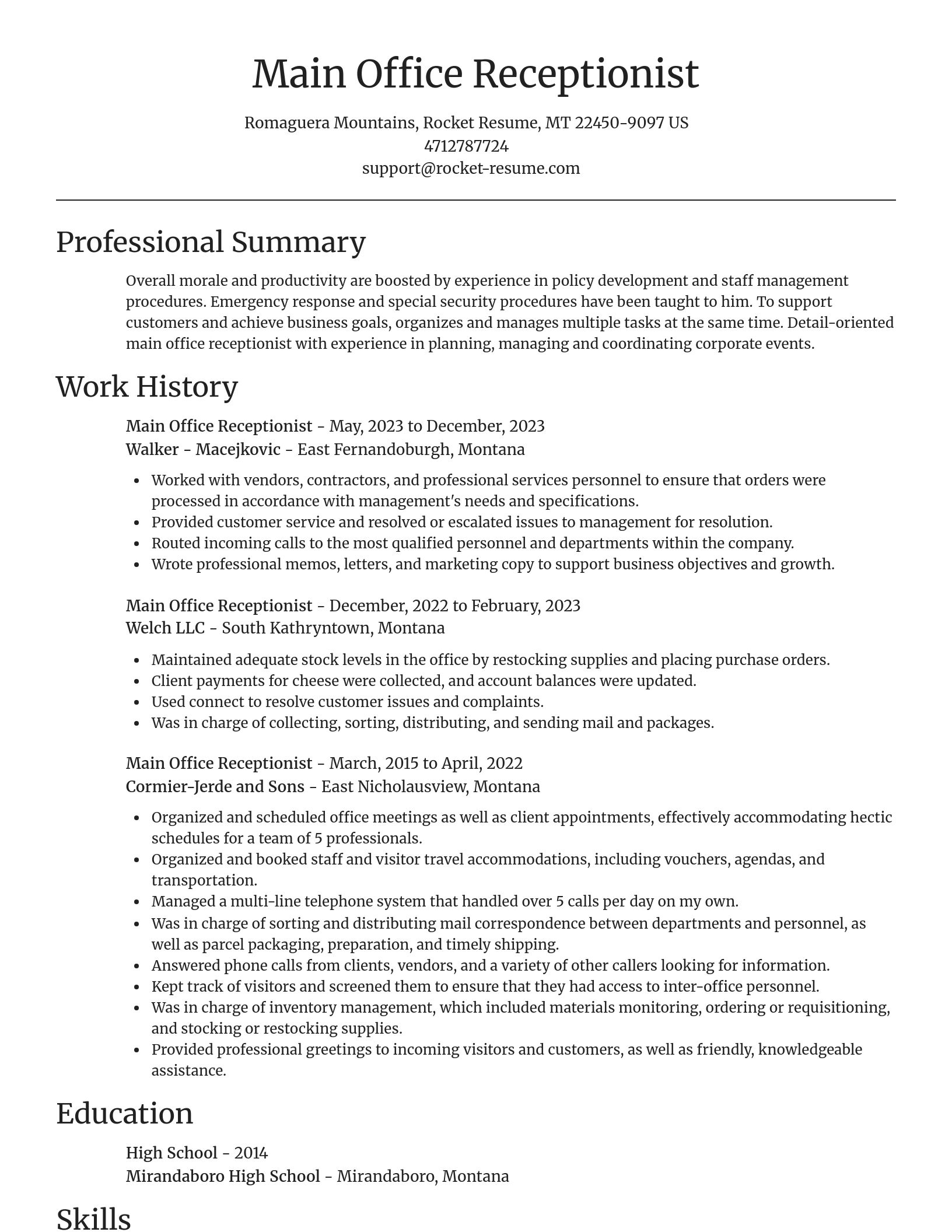 Focal Point resume template