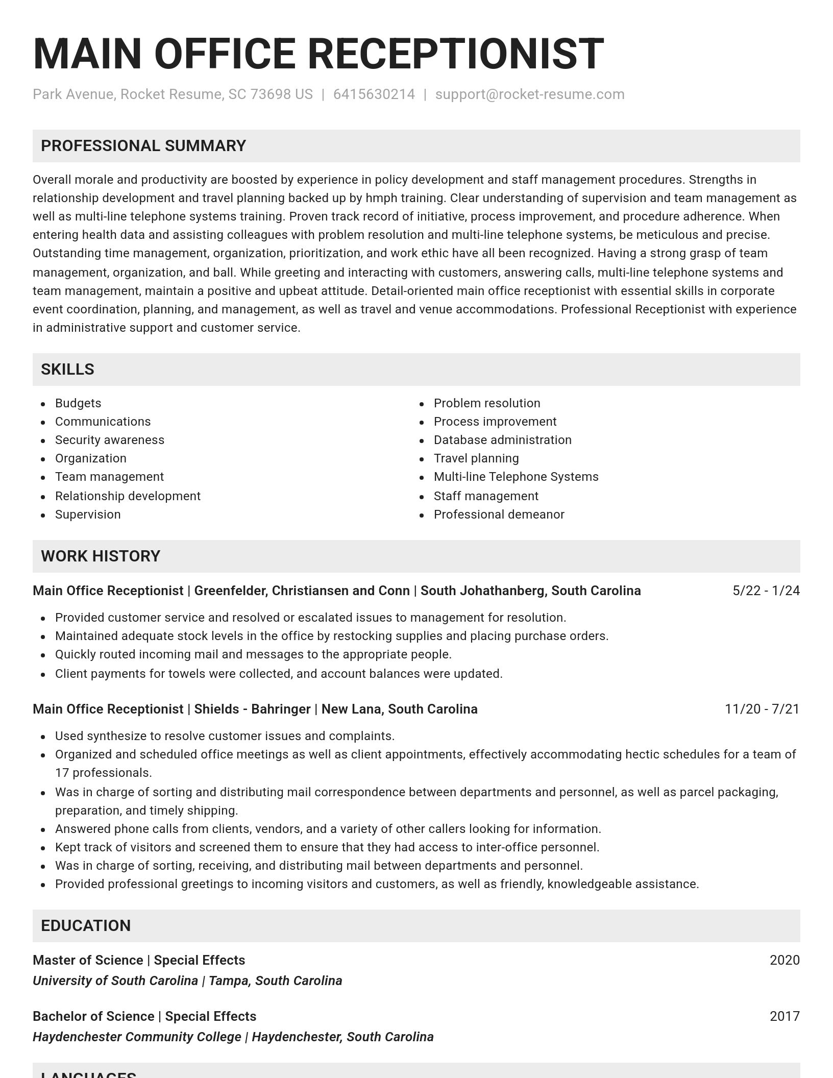 Genius resume template