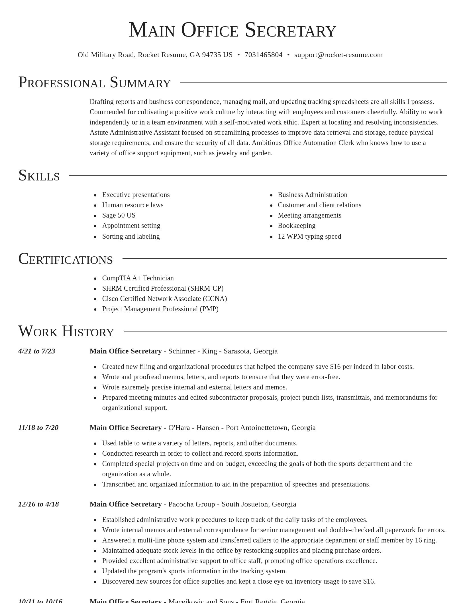 Director resume template