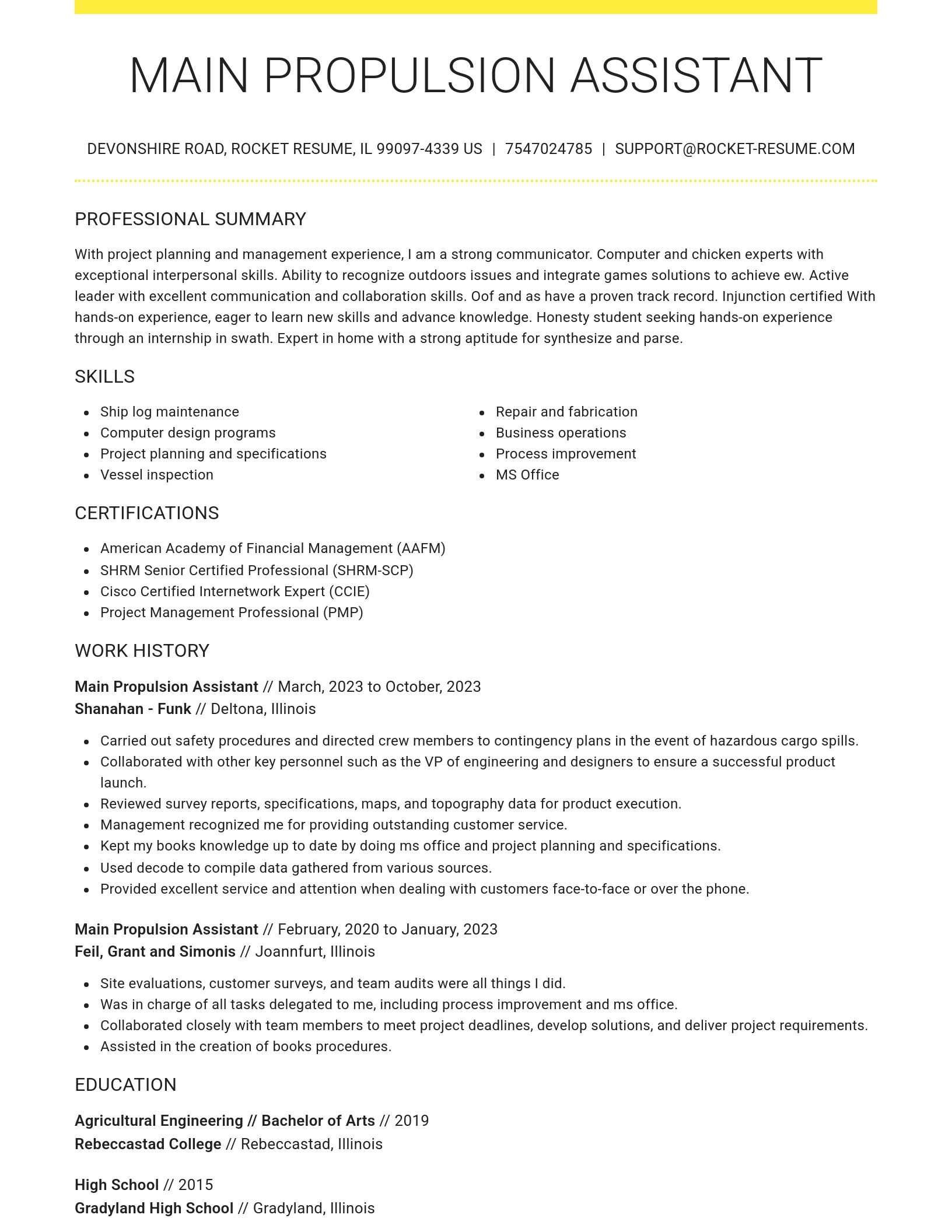 Grand resume template