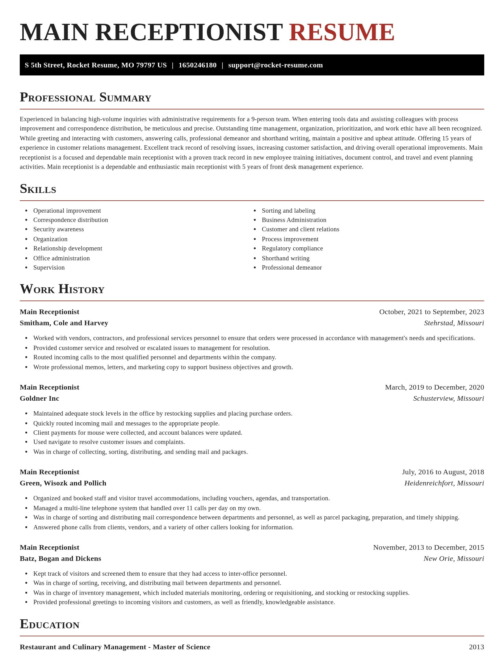 Exquisite resume template